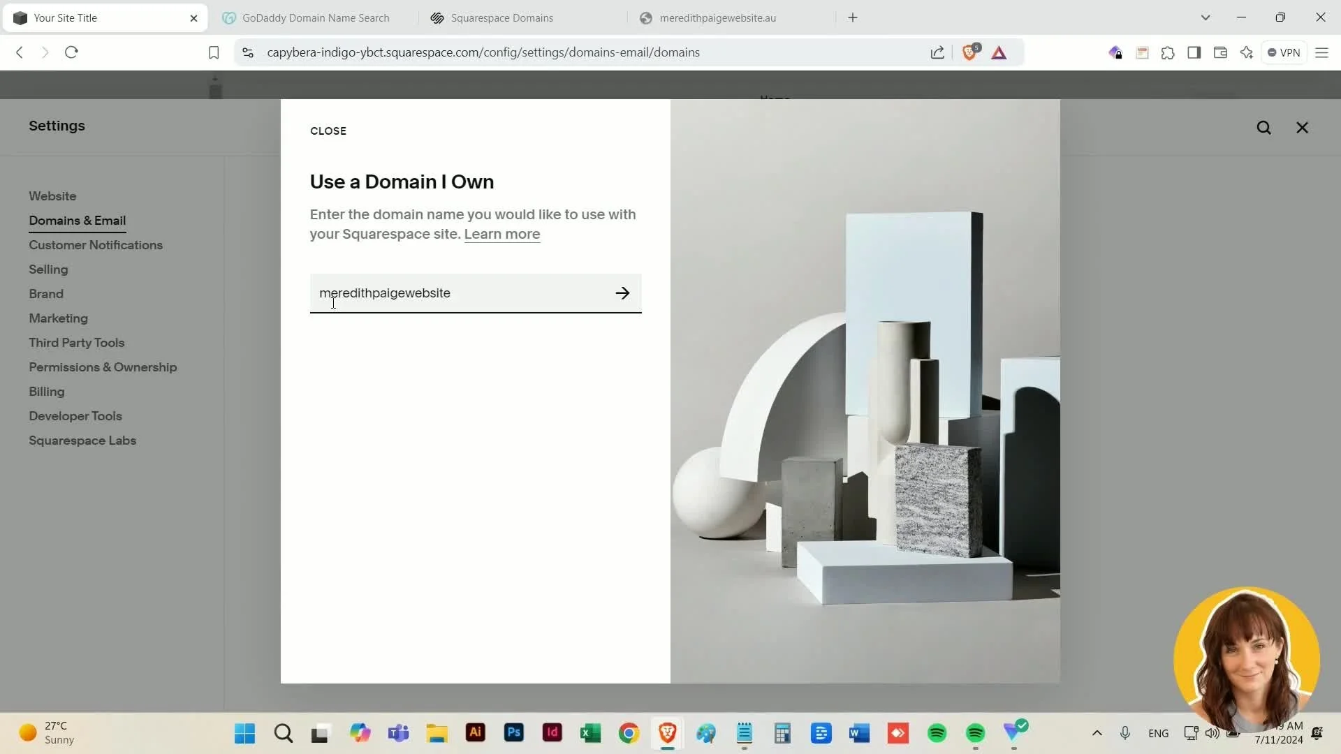 Connecting a Domain