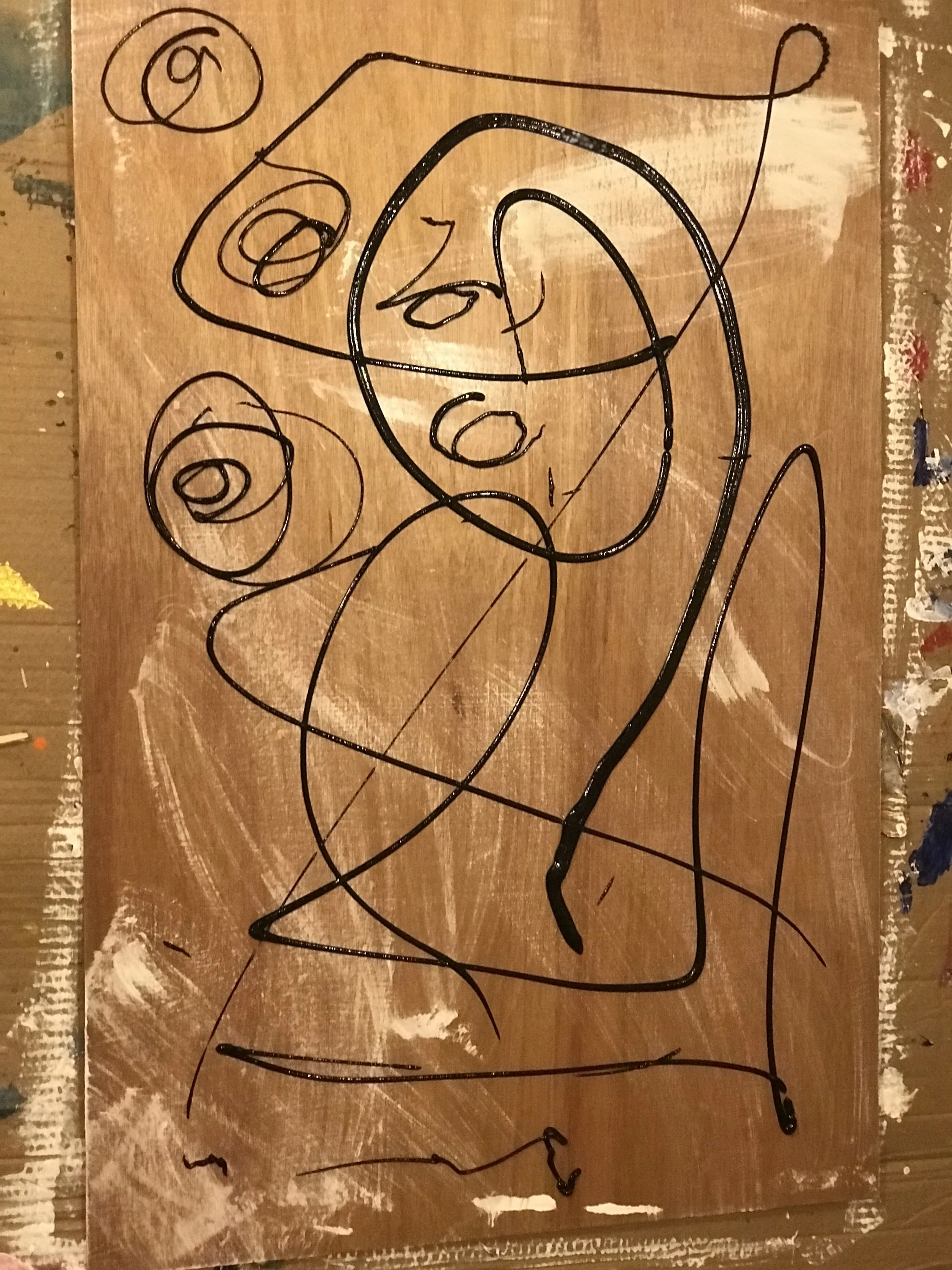 Inner Smile, Outer Face, Acrylic on Board
(Sold, high quality prints available)