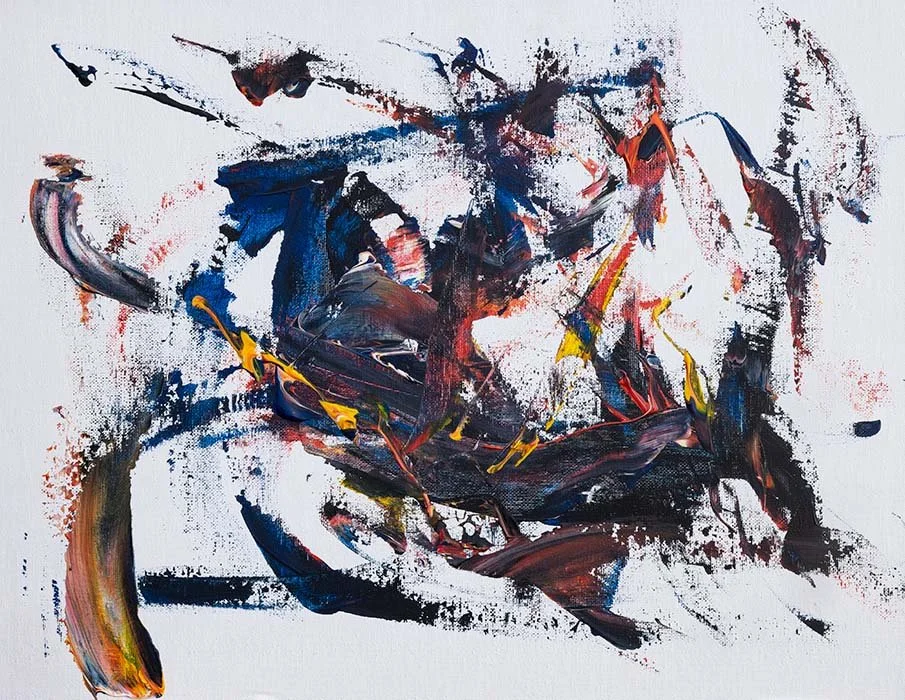 Spirit Samurai, Acrylic on Canvas Board, 46 x 36cm