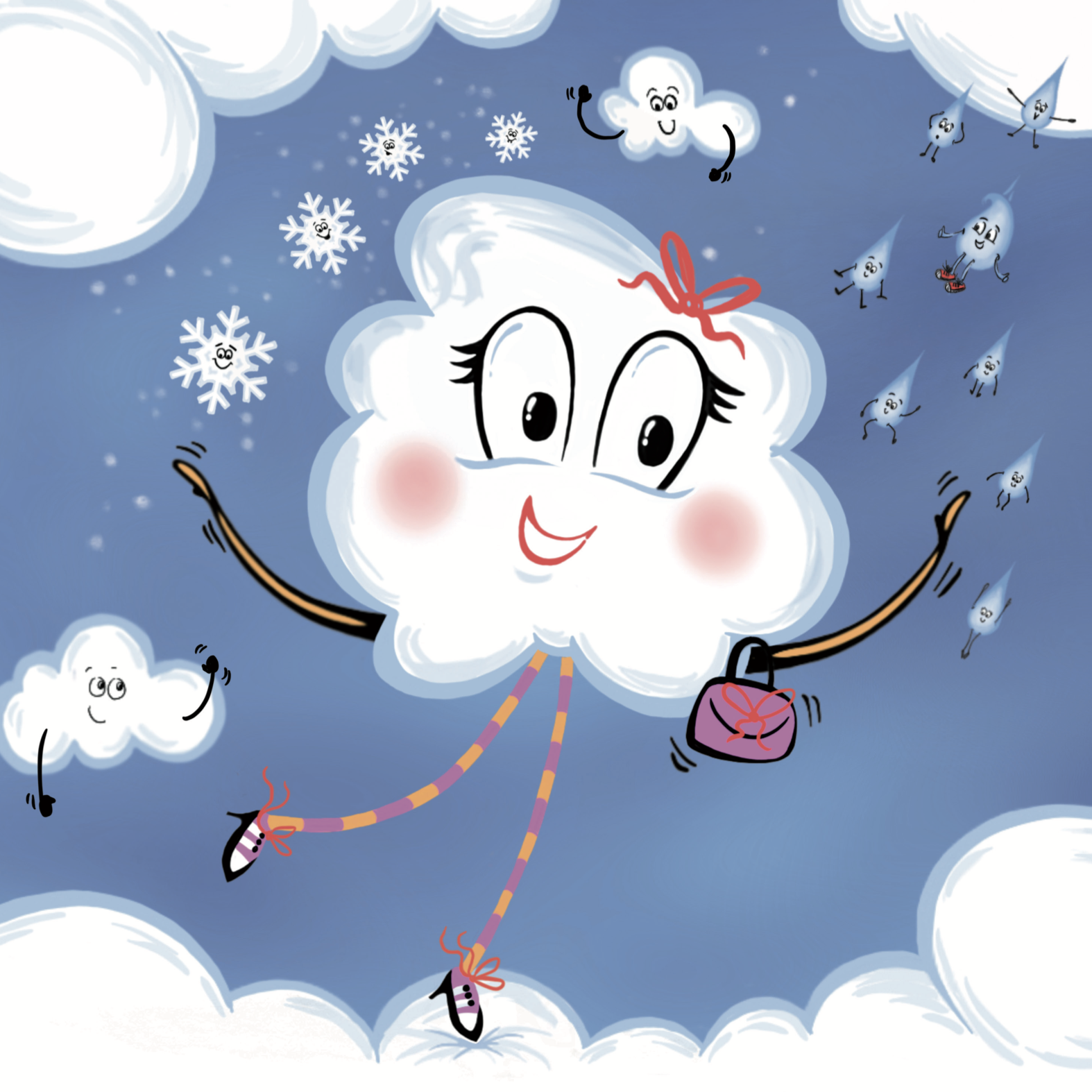 Book Illustration and Design Project - Chloe Cloud and the Friendly Fog