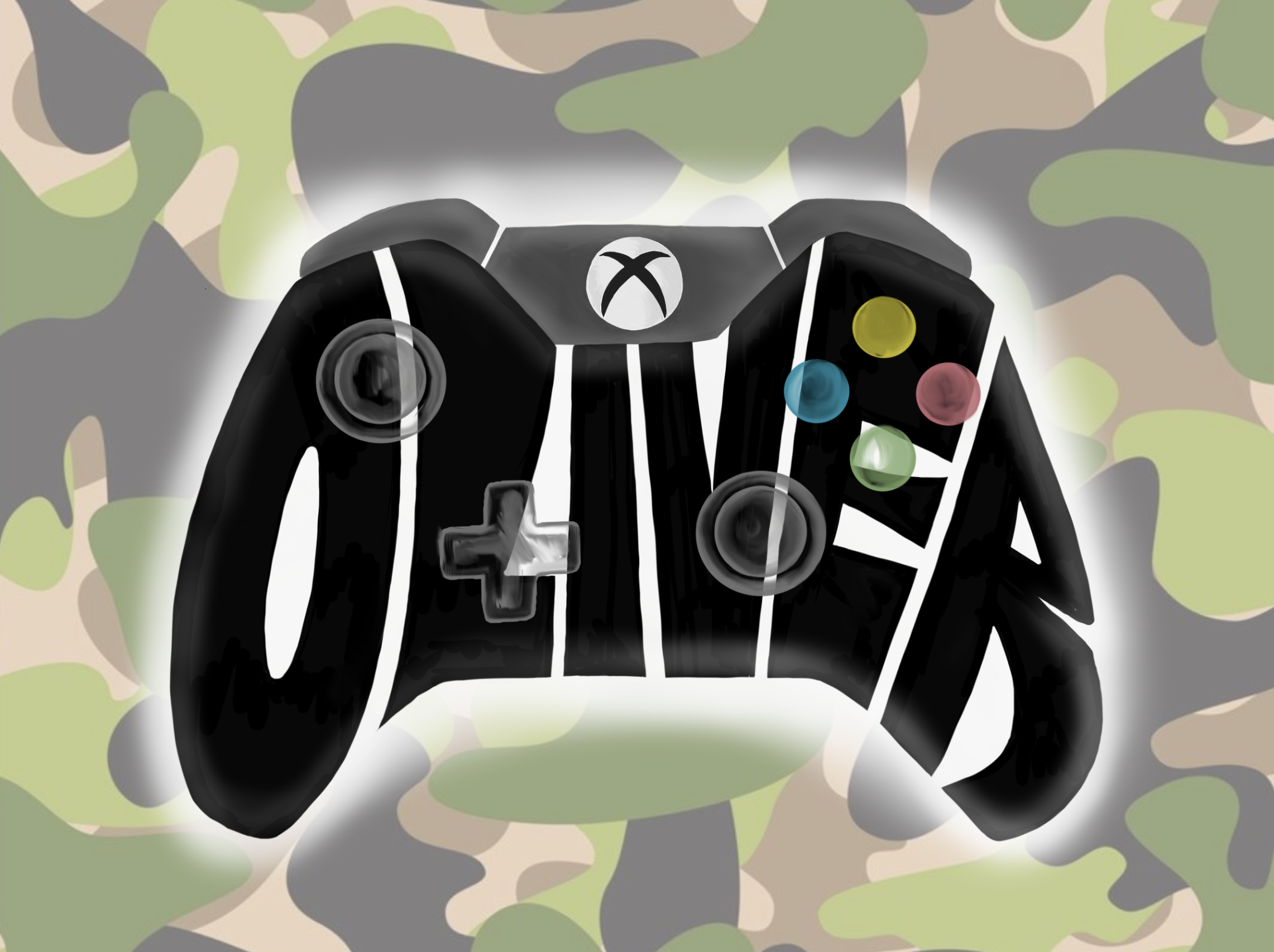 Birthday gift, perfect bedroom art print, for the gamer, uses the name to become the game controller.