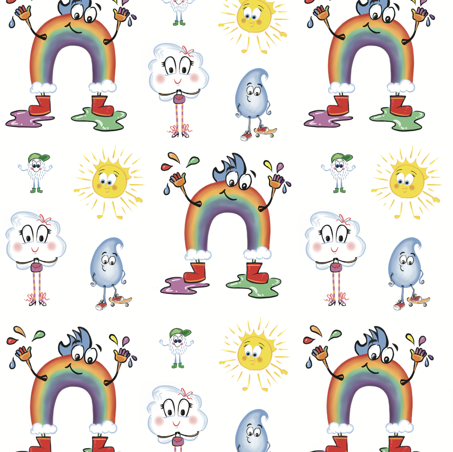 Riley Rainbow - section of wallpaper page 