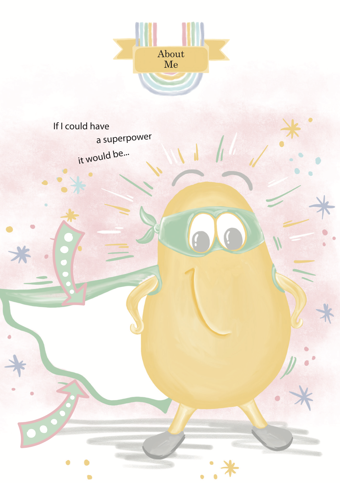 Mindfulness Journal for Kids - Full page illustration, if you had a superpower...
