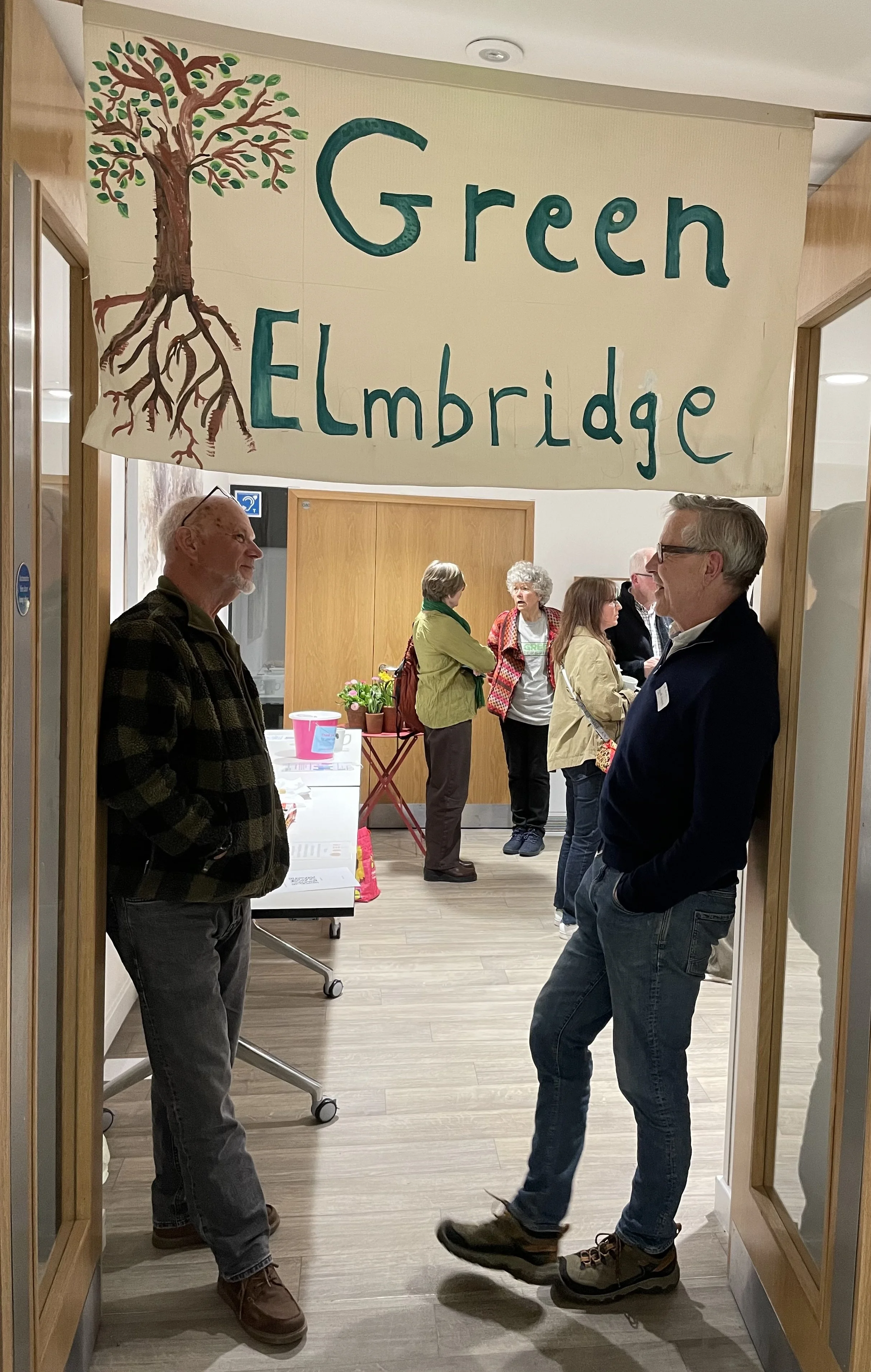 Networking over refreshments.