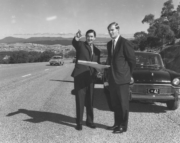 1967 005586 opening of Hindmarsh Drive. Sir John Overall, Commissioner of NCDC with the JD Anthony..jpg