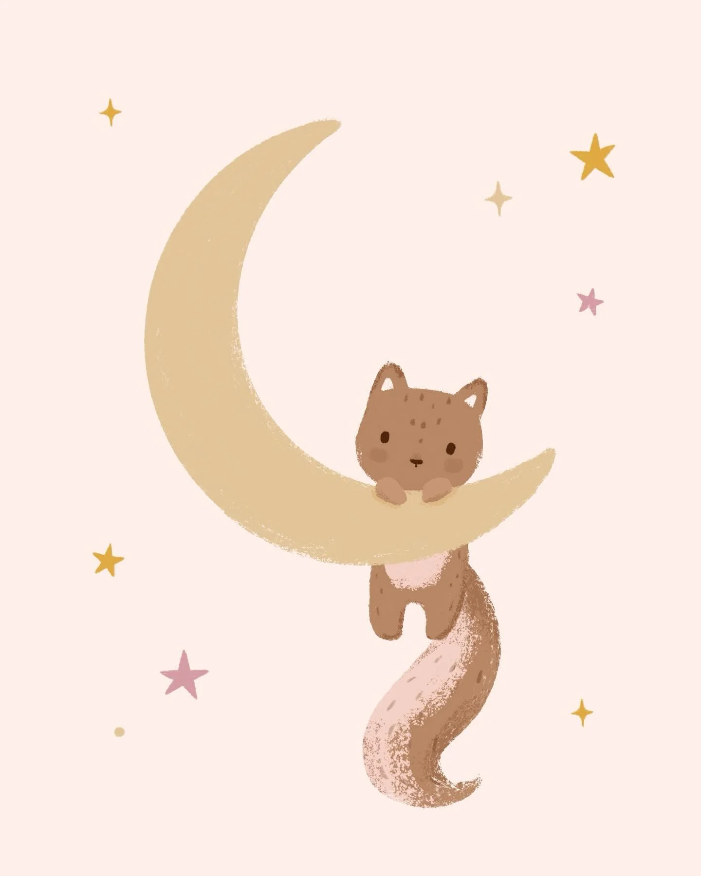 Day 13 - Moon &amp; squirrel 🌙✨

#75artwithgenna #illustration #kidsillustration #surfacepatterndesign #squirrel