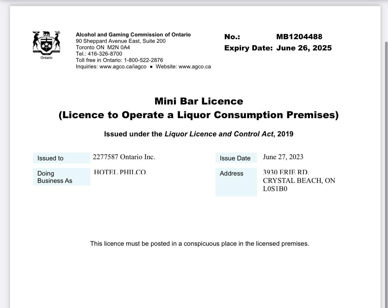 🍺 Mini Bar Liquor License: ACTIVATED 🥂 

We can&rsquo;t wait to add another awesome amenity for our hotel guests!

Check availability at hotelphilco.com!