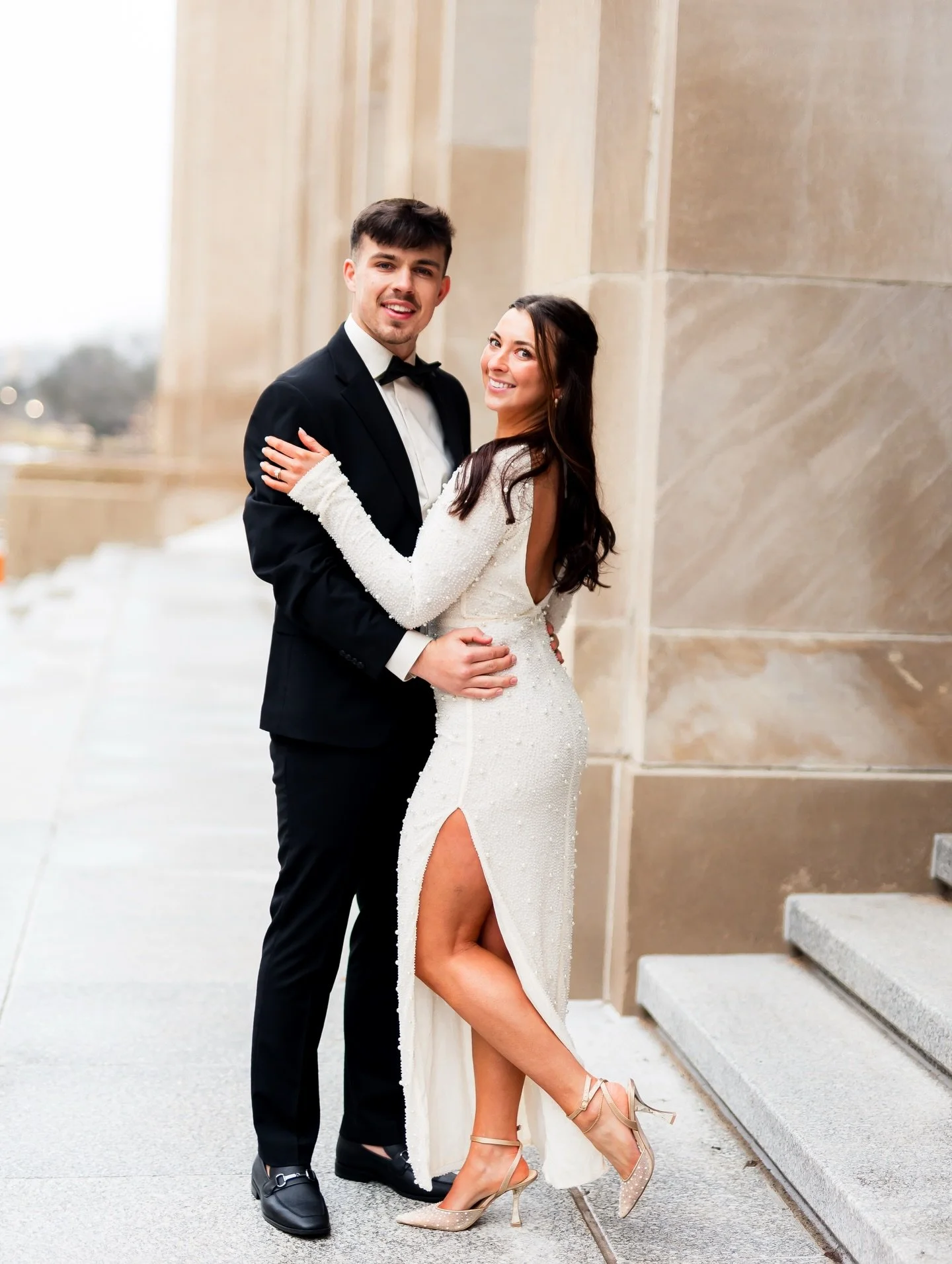 Josh and @angelinaclemitson had a PERFECT morning getting hitched! We had sooooo much fun exploring a bit of downtown GR! Absolutely ecstatic to have been able to capture these two! 🫶🏼💍❄️📸
