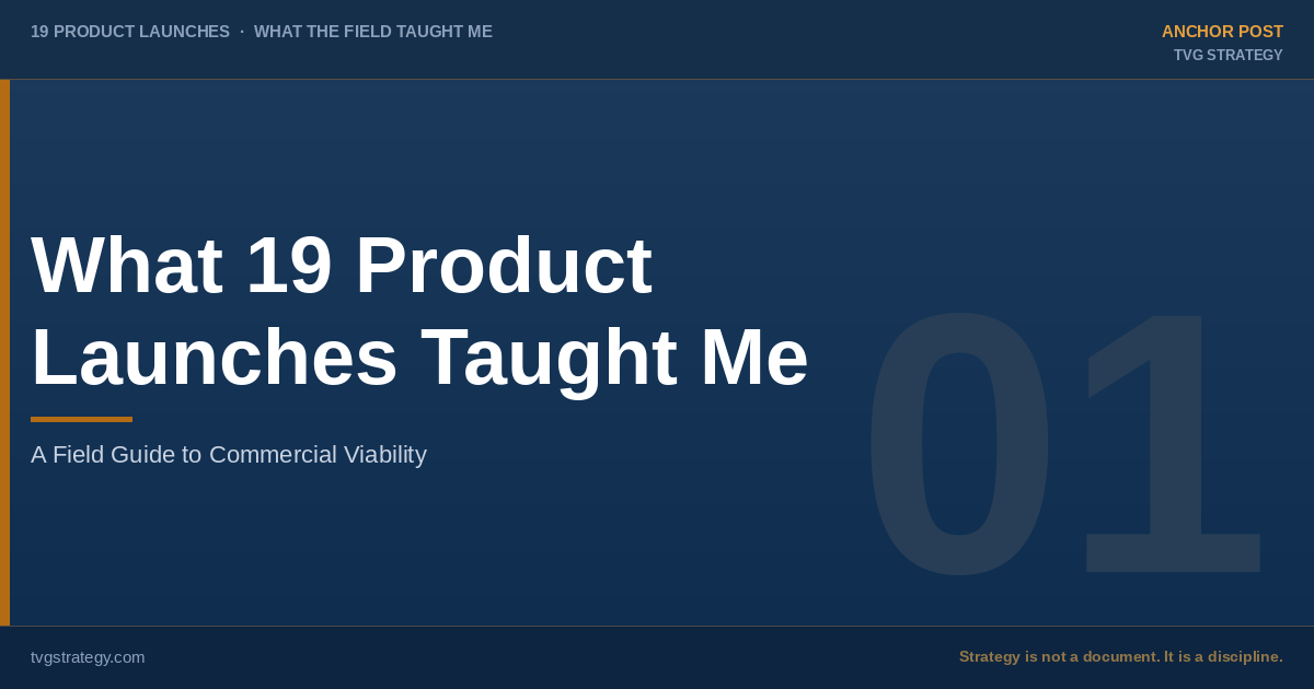 What 19 Product Launches Taught Me: A Field Guide to Commercial Viability
