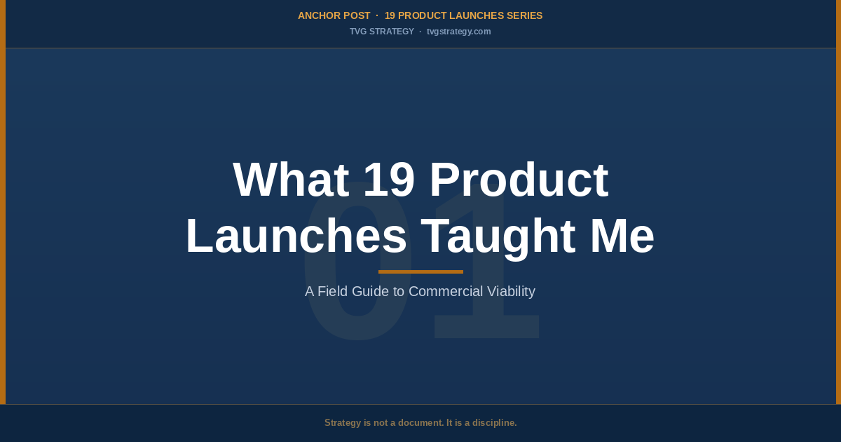 What 19 Product Launches Taught Me: A Field Guide to Commercial Viability