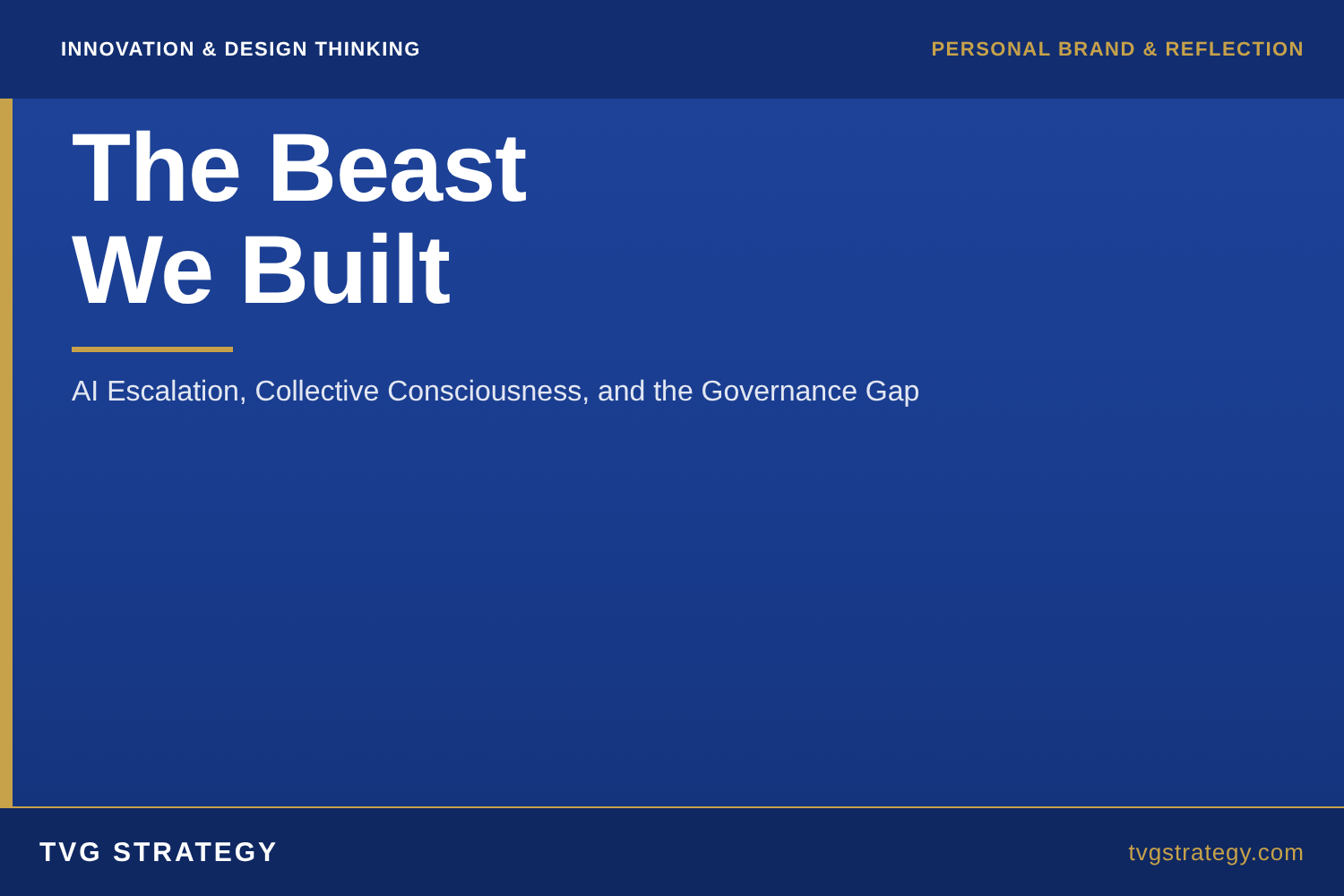 The Beast We Built: AI Escalation, Collective Consciousness, and the Governance Gap Nobody Wants to Talk About