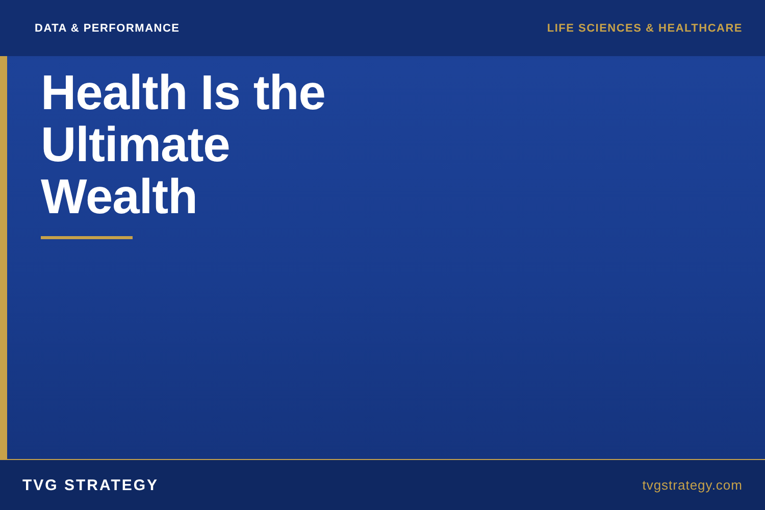 Health is the Ultimate Wealth