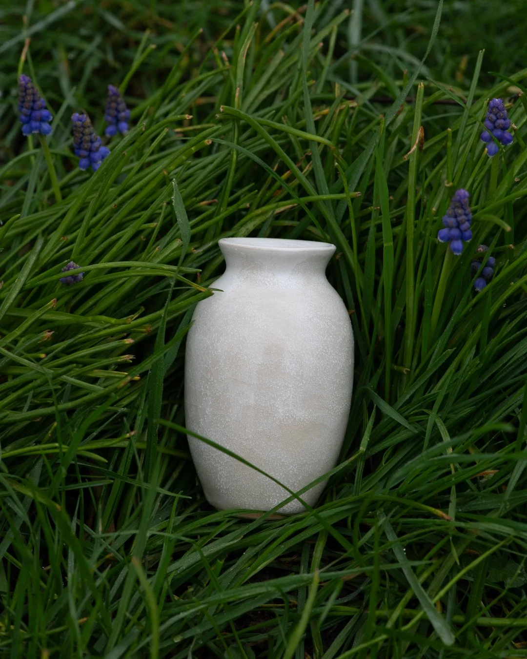 Snowfall Oval Bud Vase I