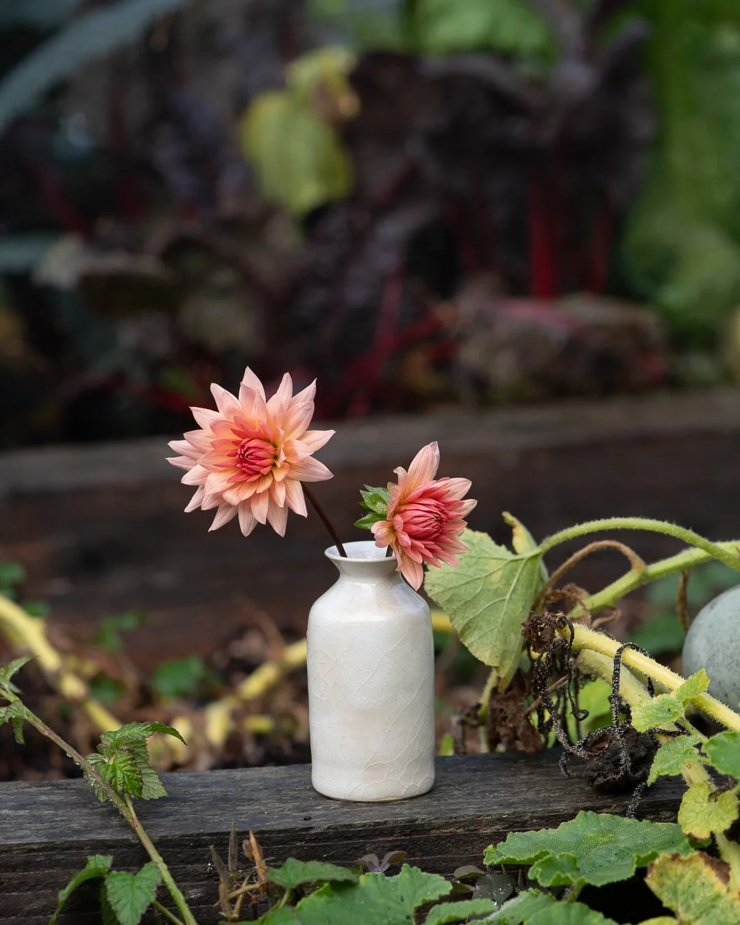 Snowfall Bottle Bud Vase