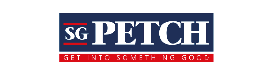 SG Petch logo with "Get Into Something Good" tagline.
