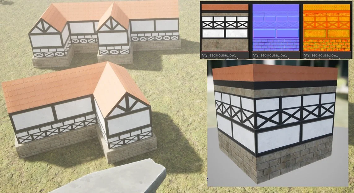 Simple Building with repeating textures.