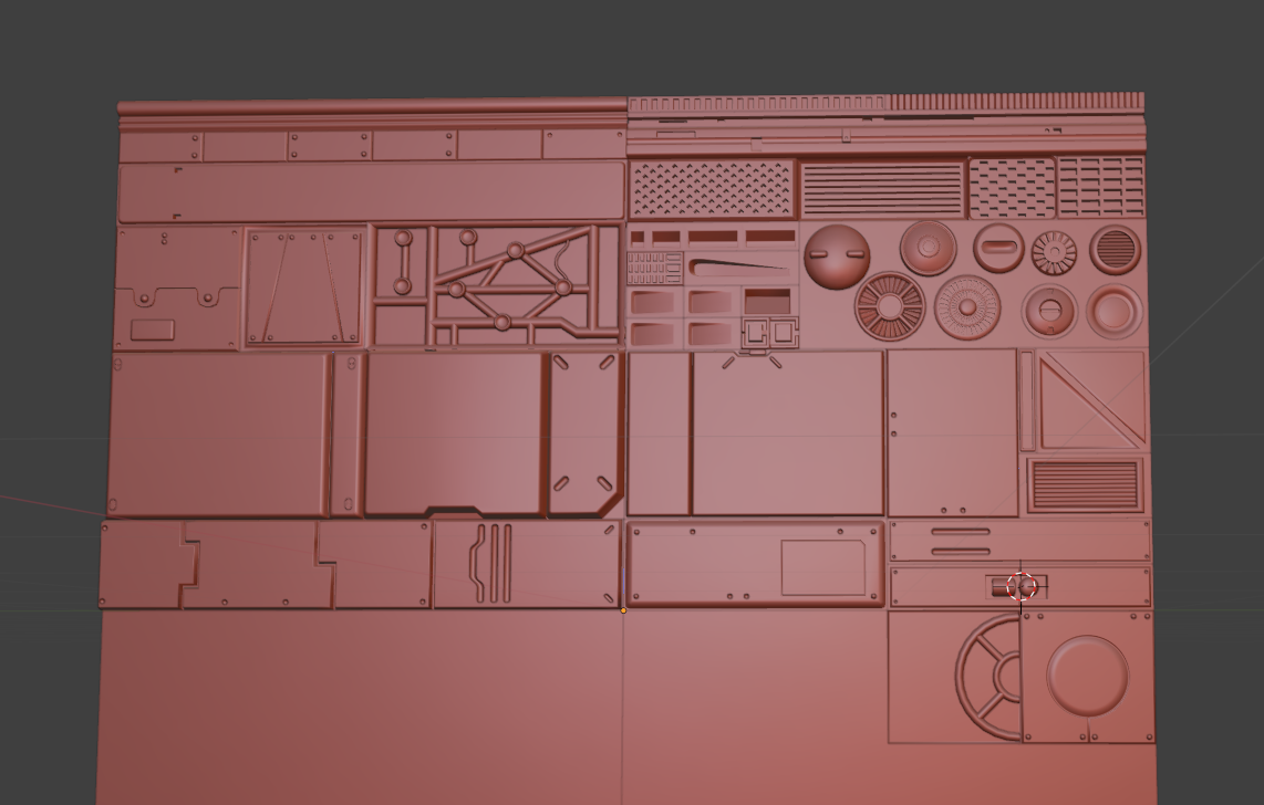 3d model for baking trim sheet