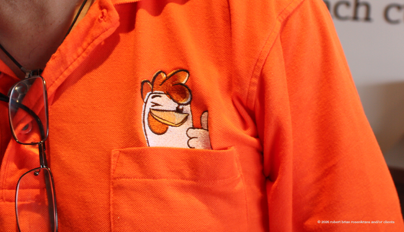 Naked Chicken Co. mascot shirt placement