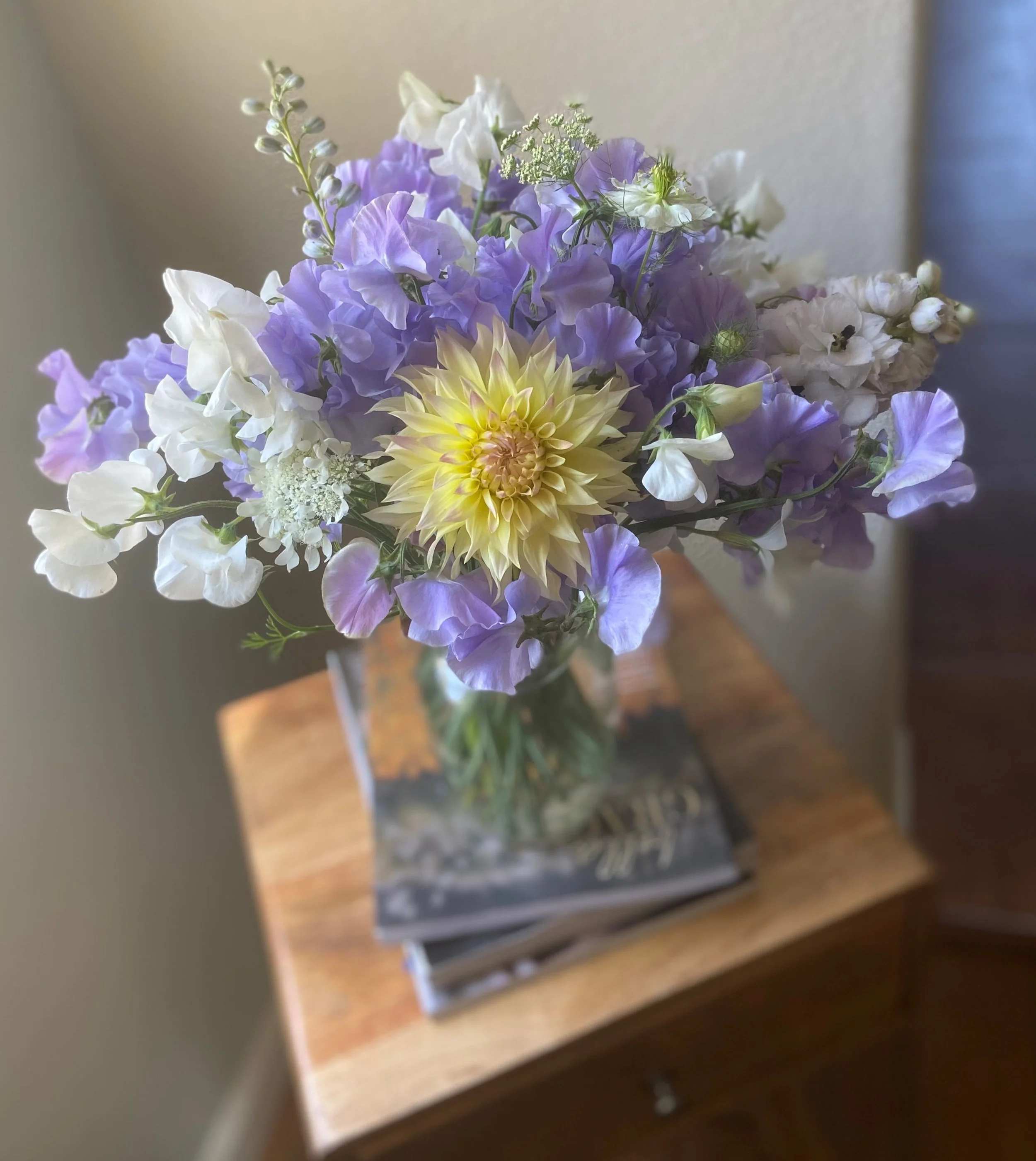 Sweet Pea Mason Jar Bouquet