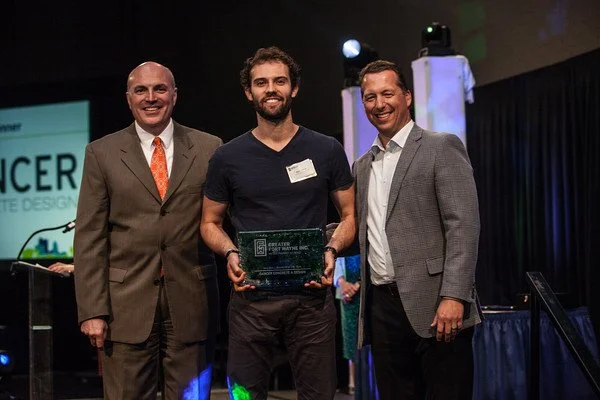 Nick Dancer Accepts Small Business Award