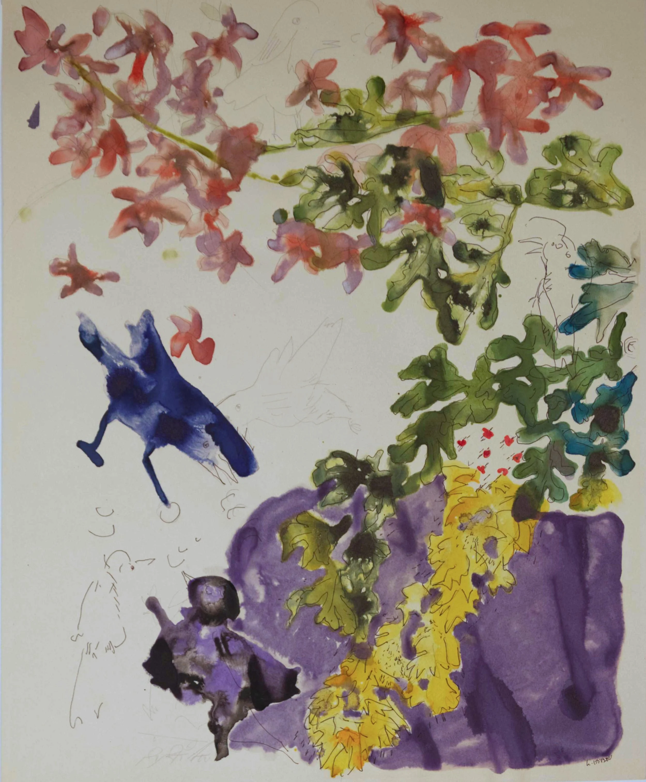 <i>Les oiseaux mes soeurs</i><br />— <br /><p><font size="4">Encres</font></p>
