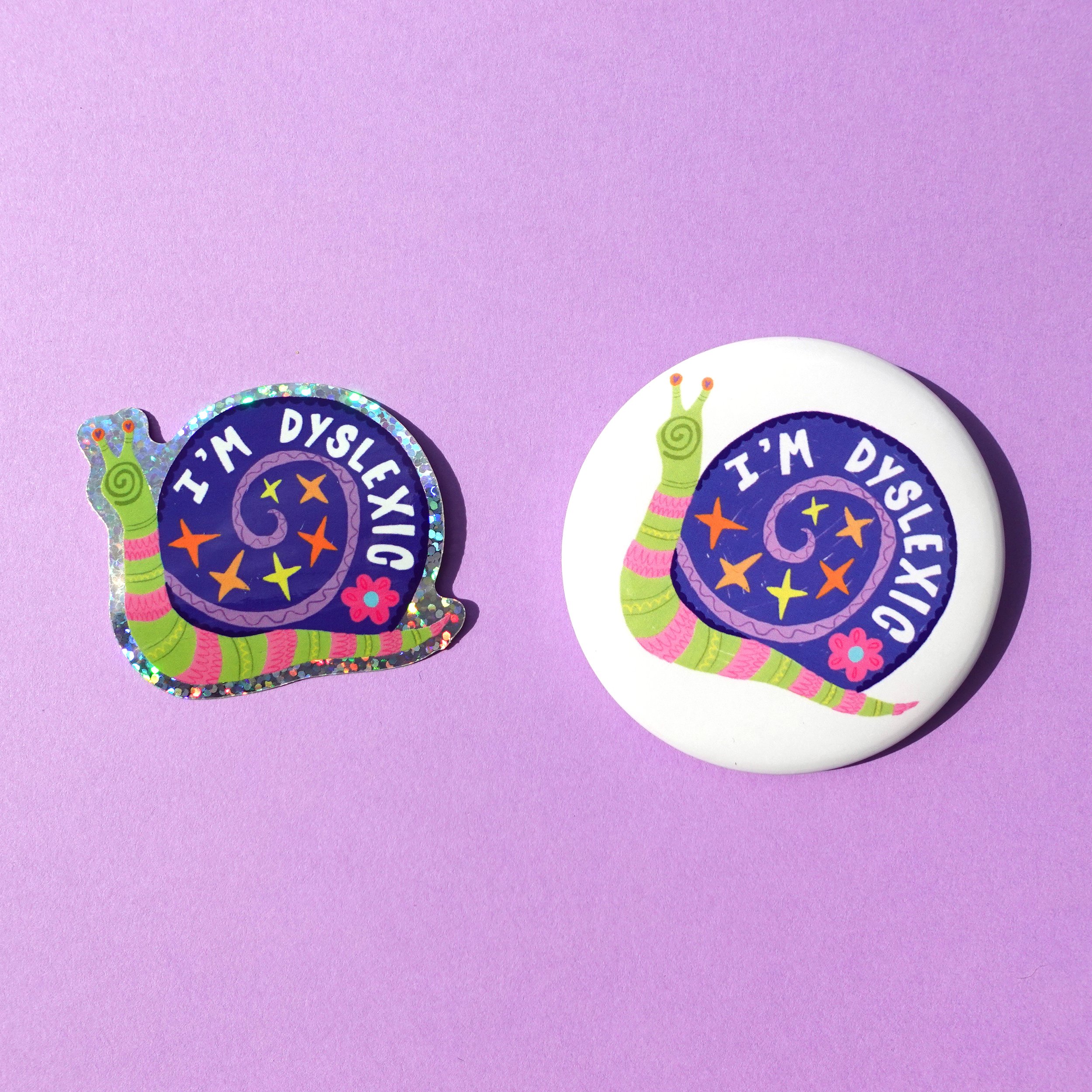 Dyslexic badge and sticker.jpg