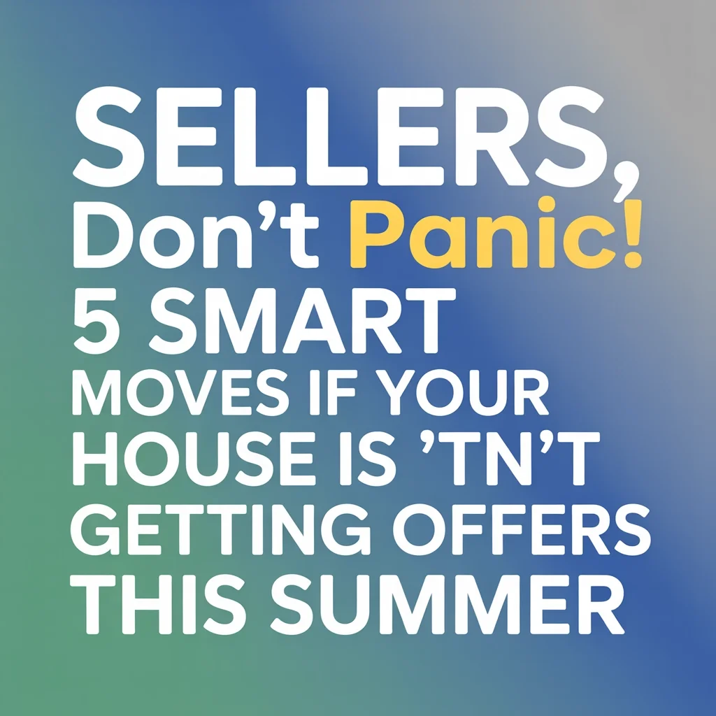 Sellers, Don't Panic! 5 Smart Moves If Your House Isn't Getting Offers This Summer