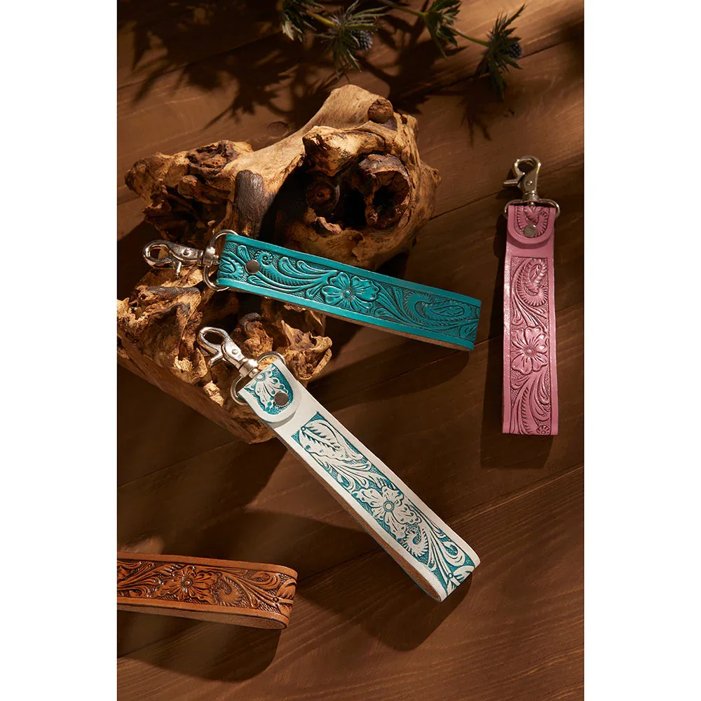 Blooming Meadow Key Fob in Turquoise 2.webp