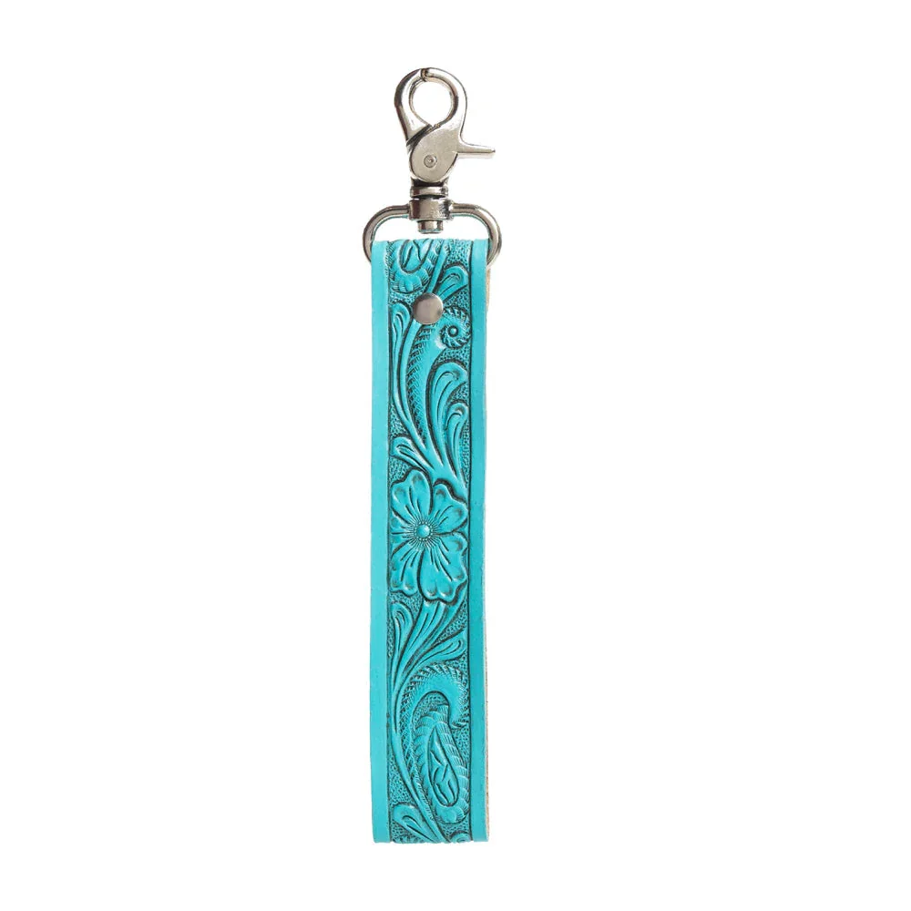Blooming Meadow Key Fob in Turquoise 3.webp
