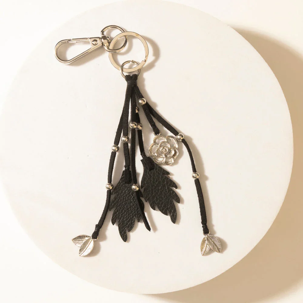 Blackthorn Tassel Keychain in Velvet Black 1.webp