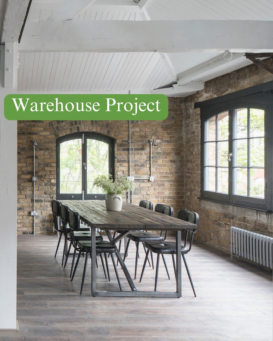 This warehouse transformation showcases our expertise in marrying the rustic charm of cast iron radiators with sophisticated, complementary lighting designs. 

A testament to our collaboration with trade professionals, every detail reflects our commi