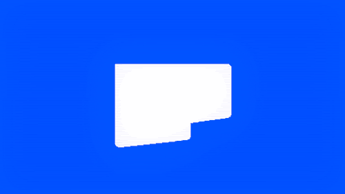White and blue Docebo RKO 2026 logo animation 