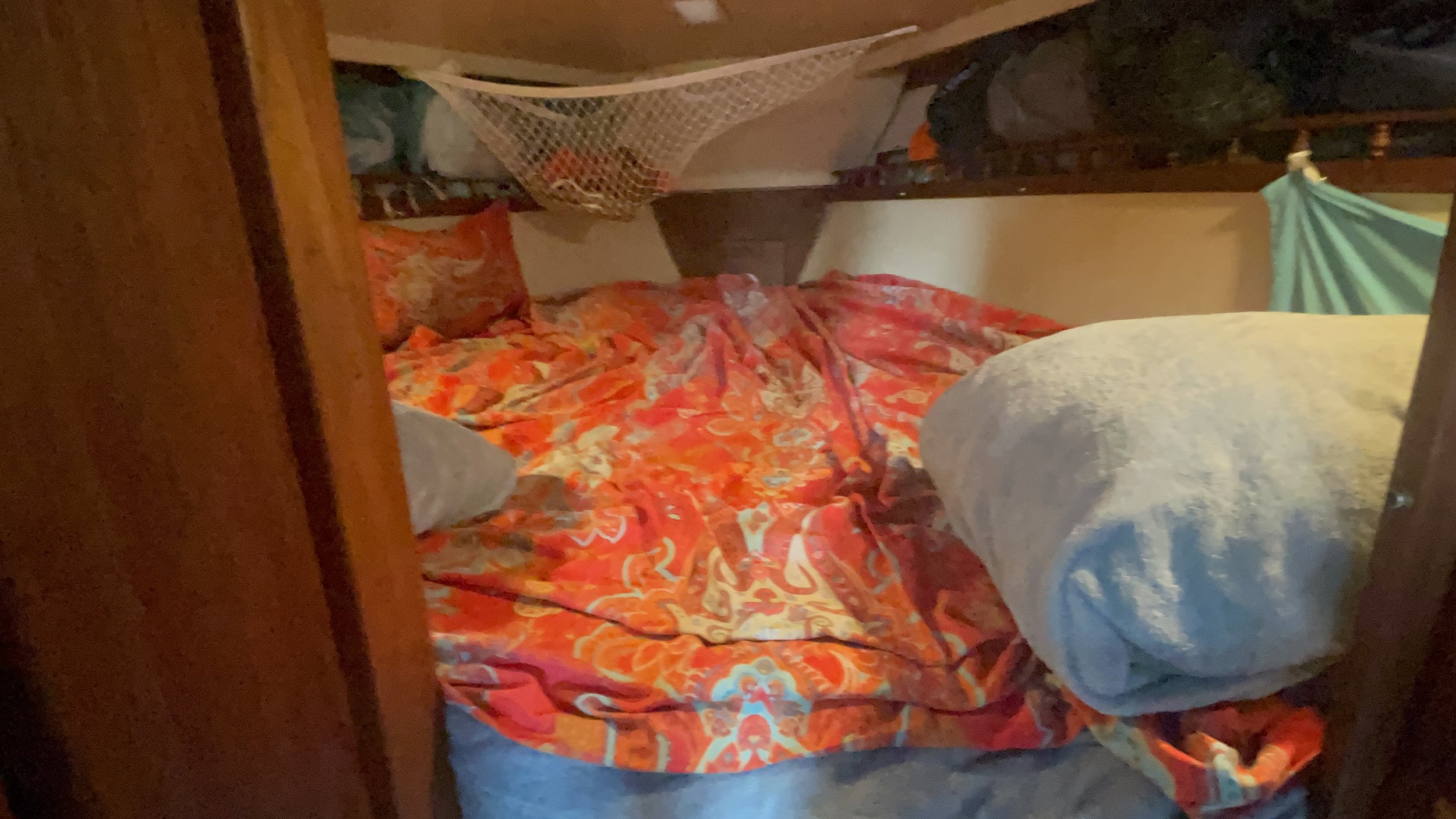 Duvet cover without duvet for style.