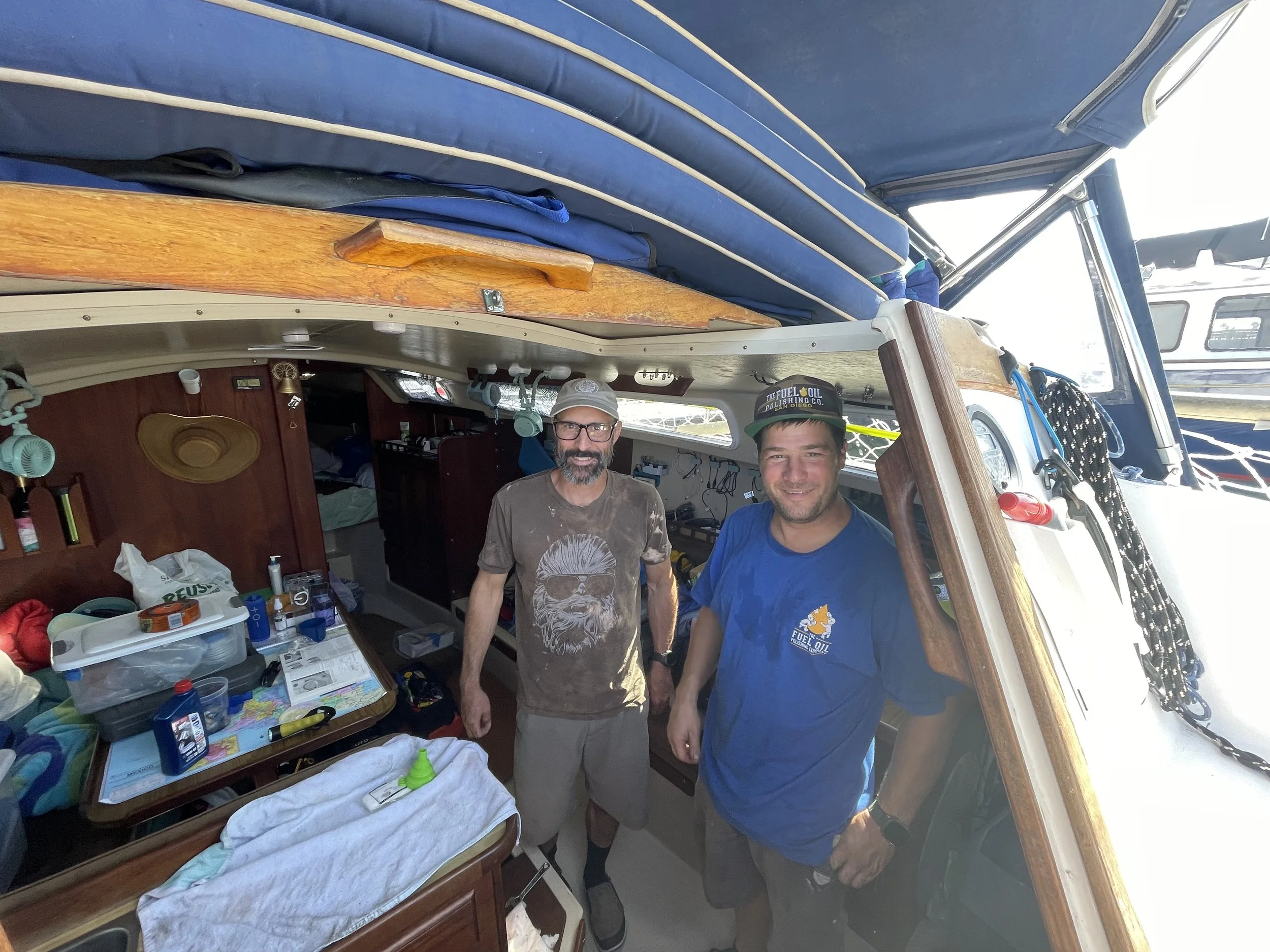 Matt &amp; Ryan after the engine is in working order again!