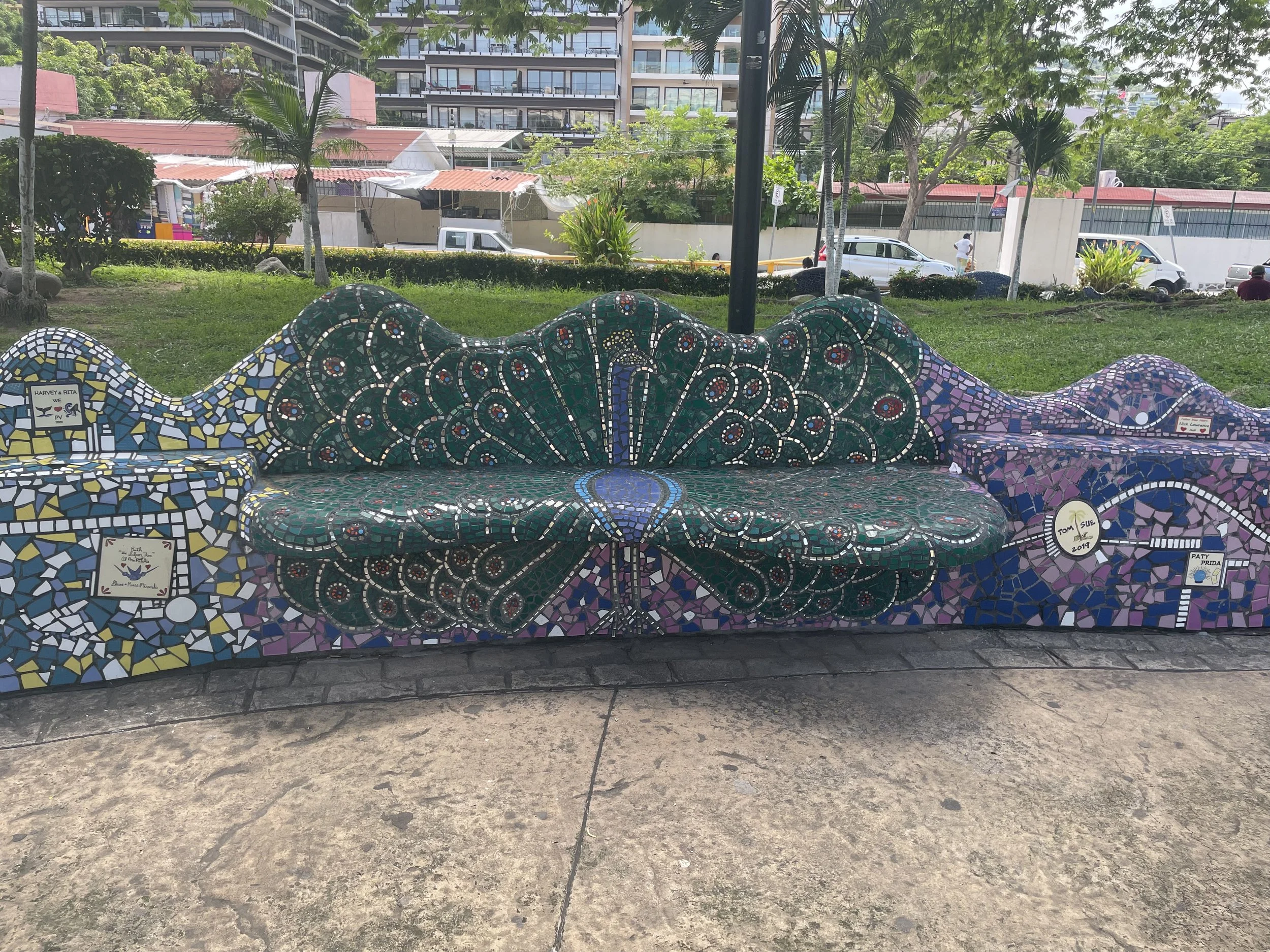 This is our friends' Richard's & David's bench!