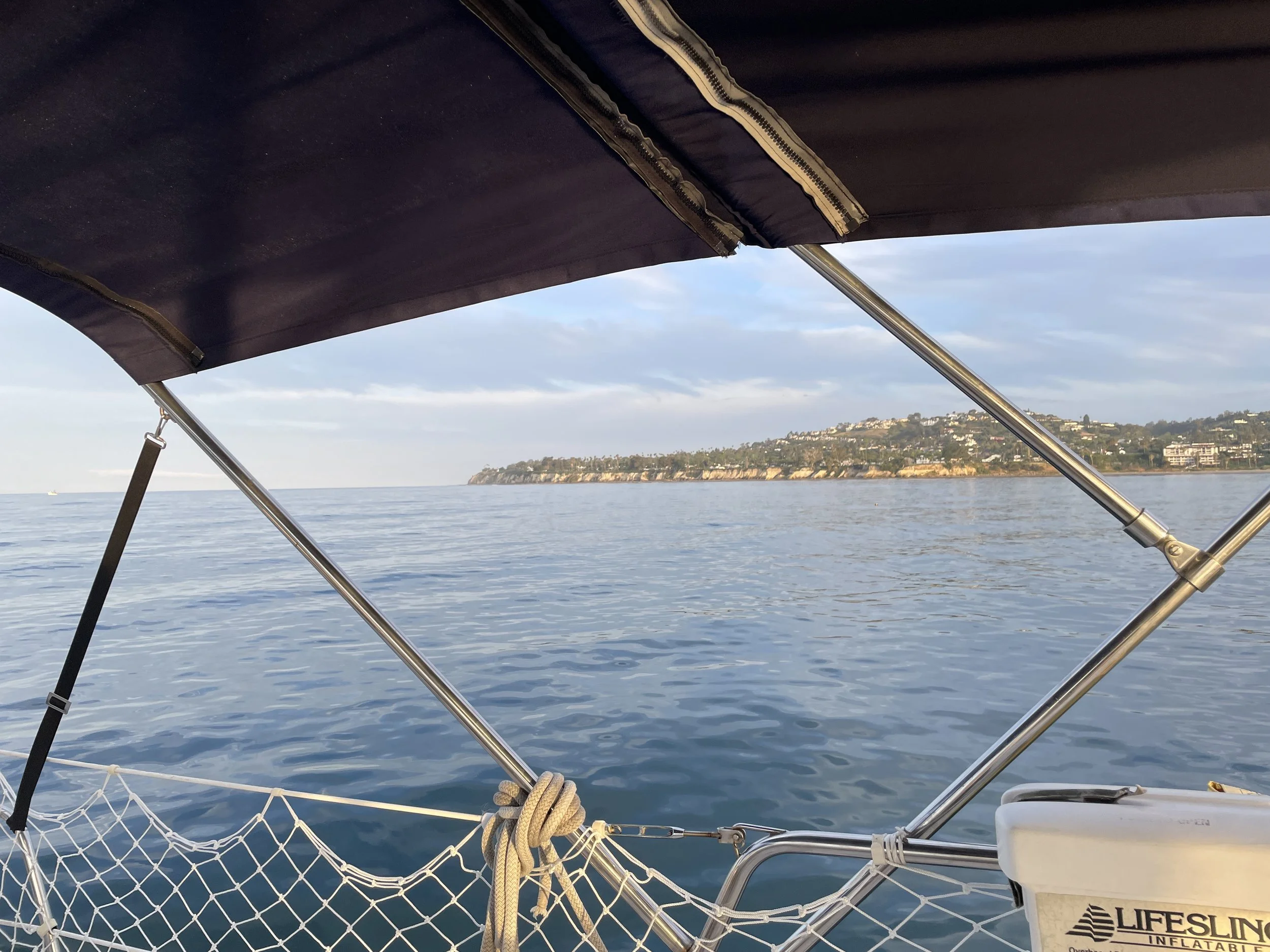 Leaving Santa Barbara early on a cold morning.