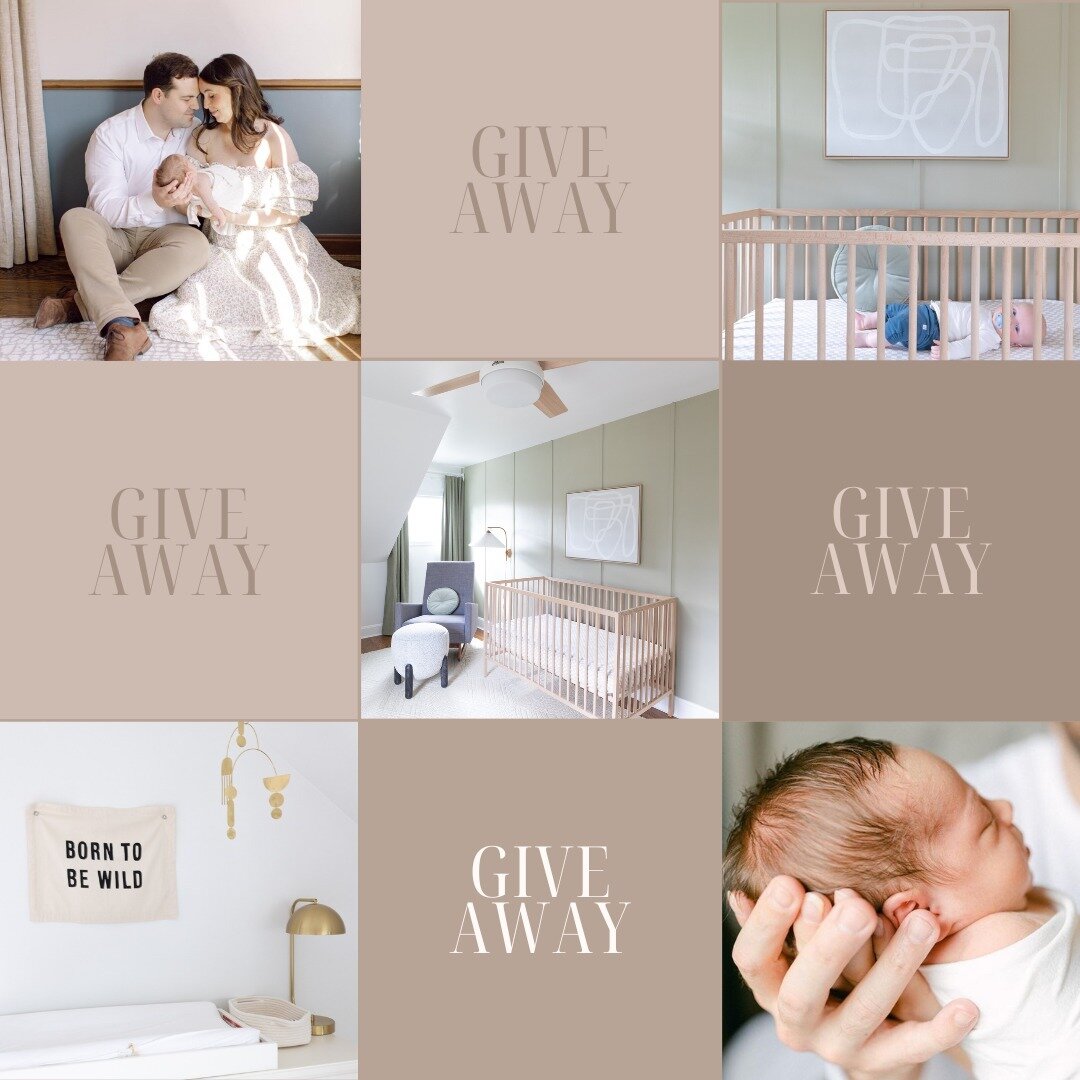 Giveaway time!! We are excited to give away such a special package for an expecting family! The winner will get the following:

-Collaborate with @mysahomedesign to design your baby's nursery! This service will be done virtually after a brief phone c