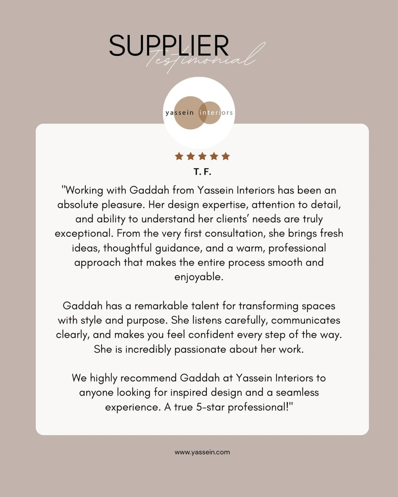 Instead of client love, this time we&rsquo;re sharing some kind feedback from one of our trusted suppliers. We rely on fantastic suppliers to help us to provide superior service and products to our clients. Thank you for the kind words @alliance_floo