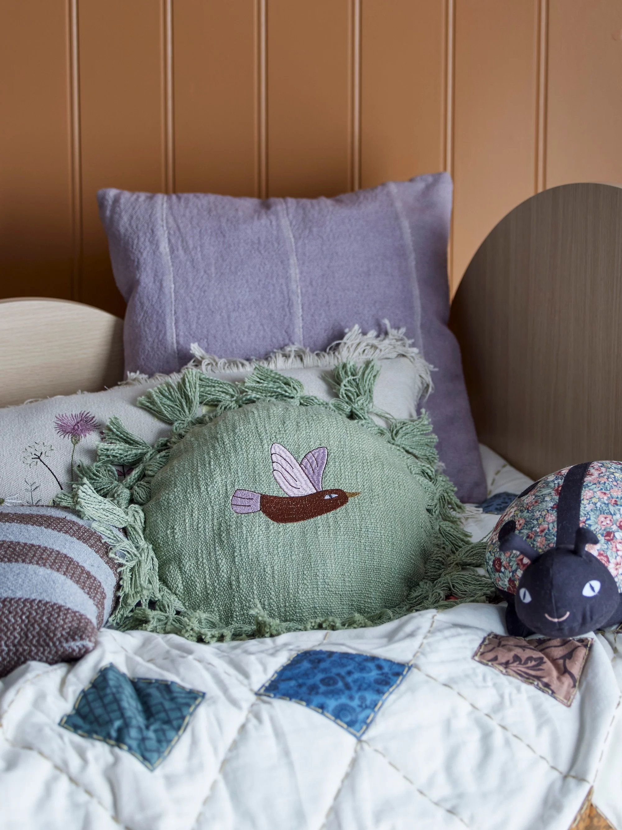 Elinna Cushion - Green, Cotton