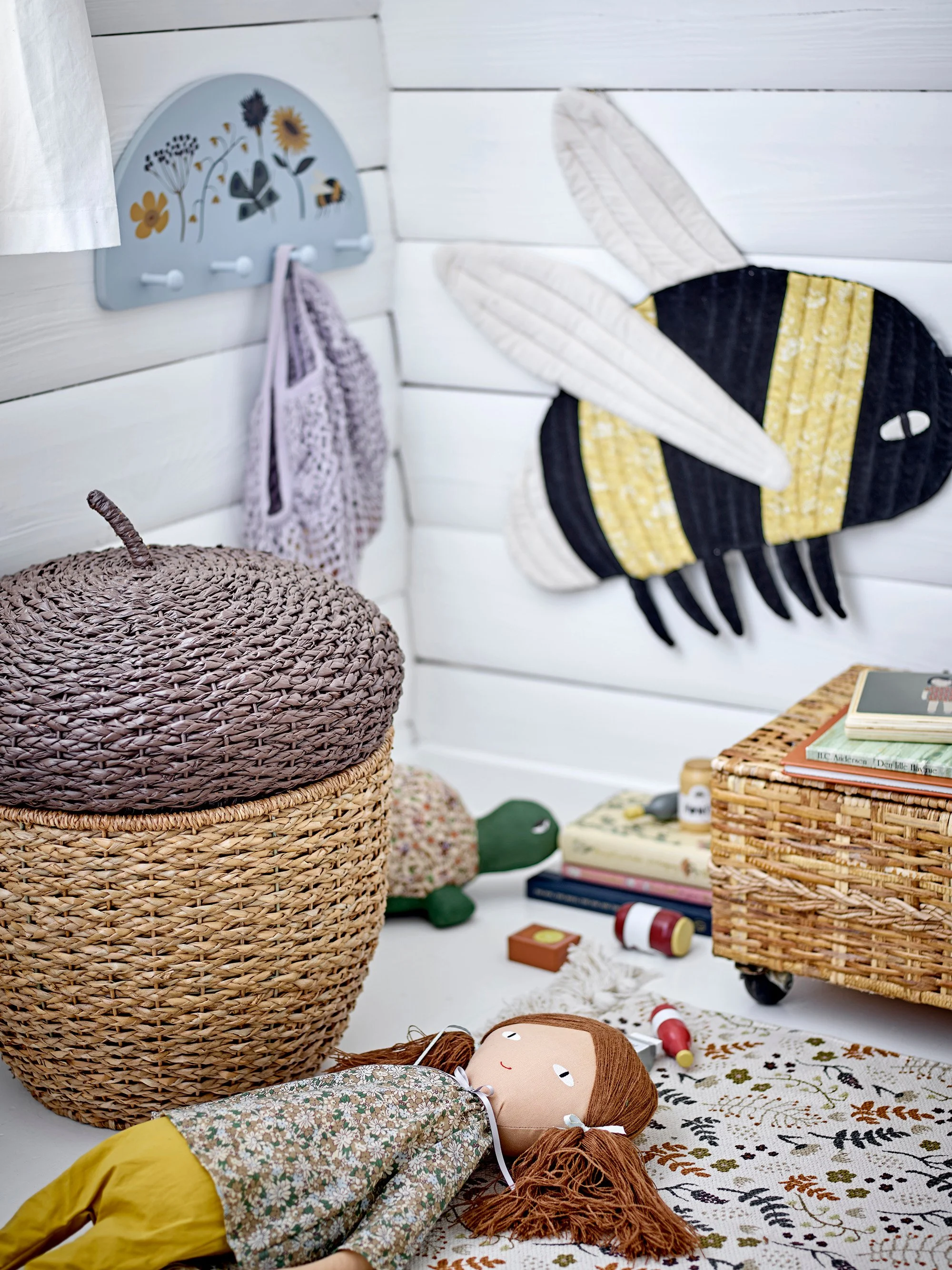 Finus Basket with Lid - Brown Seagrass