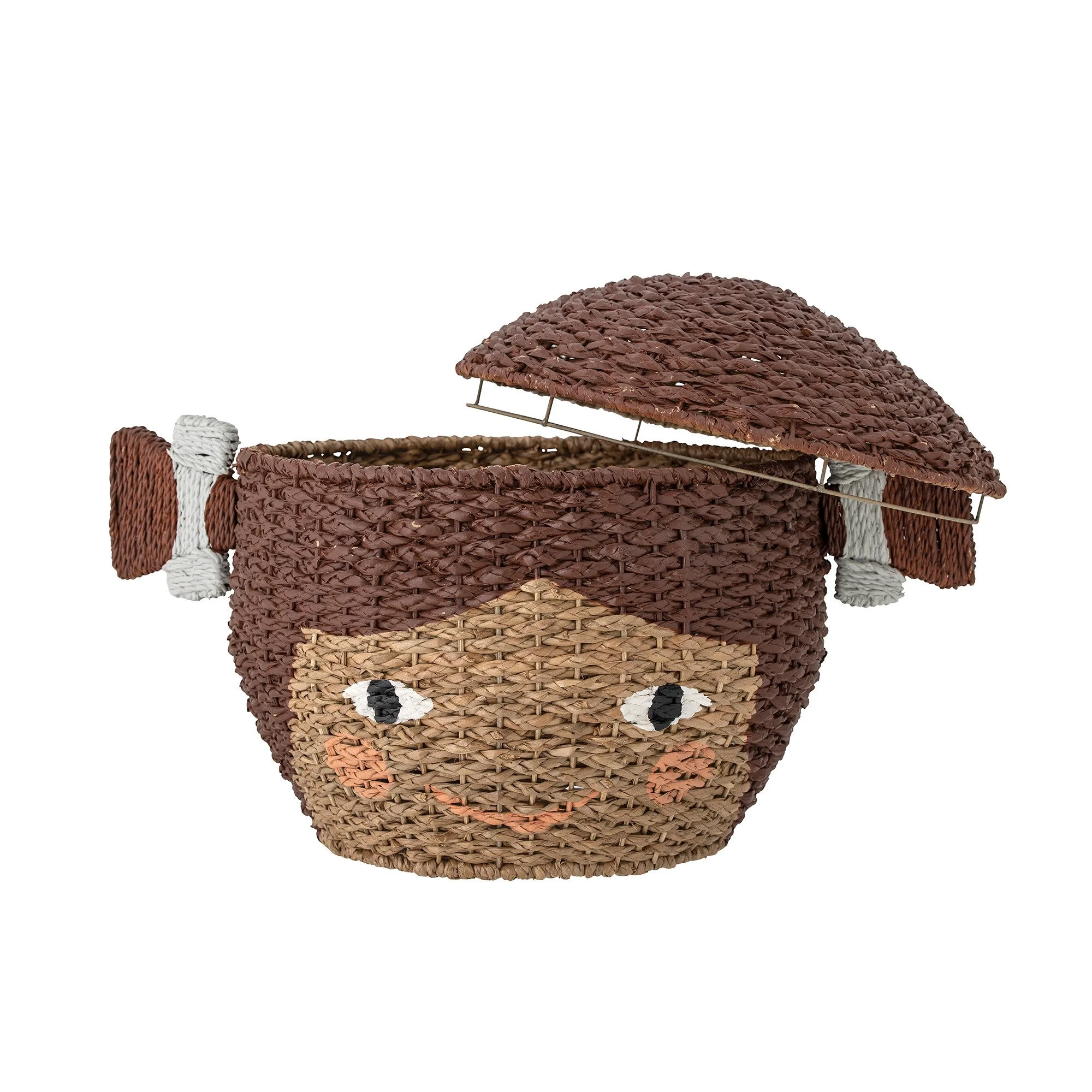 Lill Basket With Lid - Brown Bankuan Grass