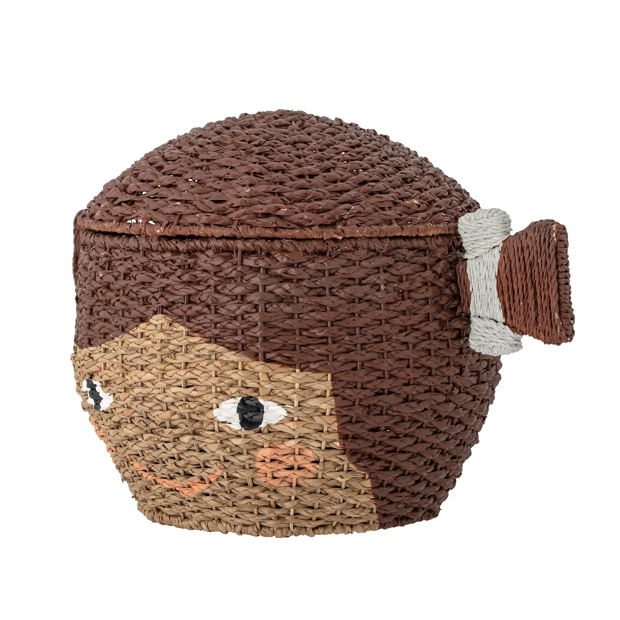 Lill Basket With Lid - Brown Bankuan Grass