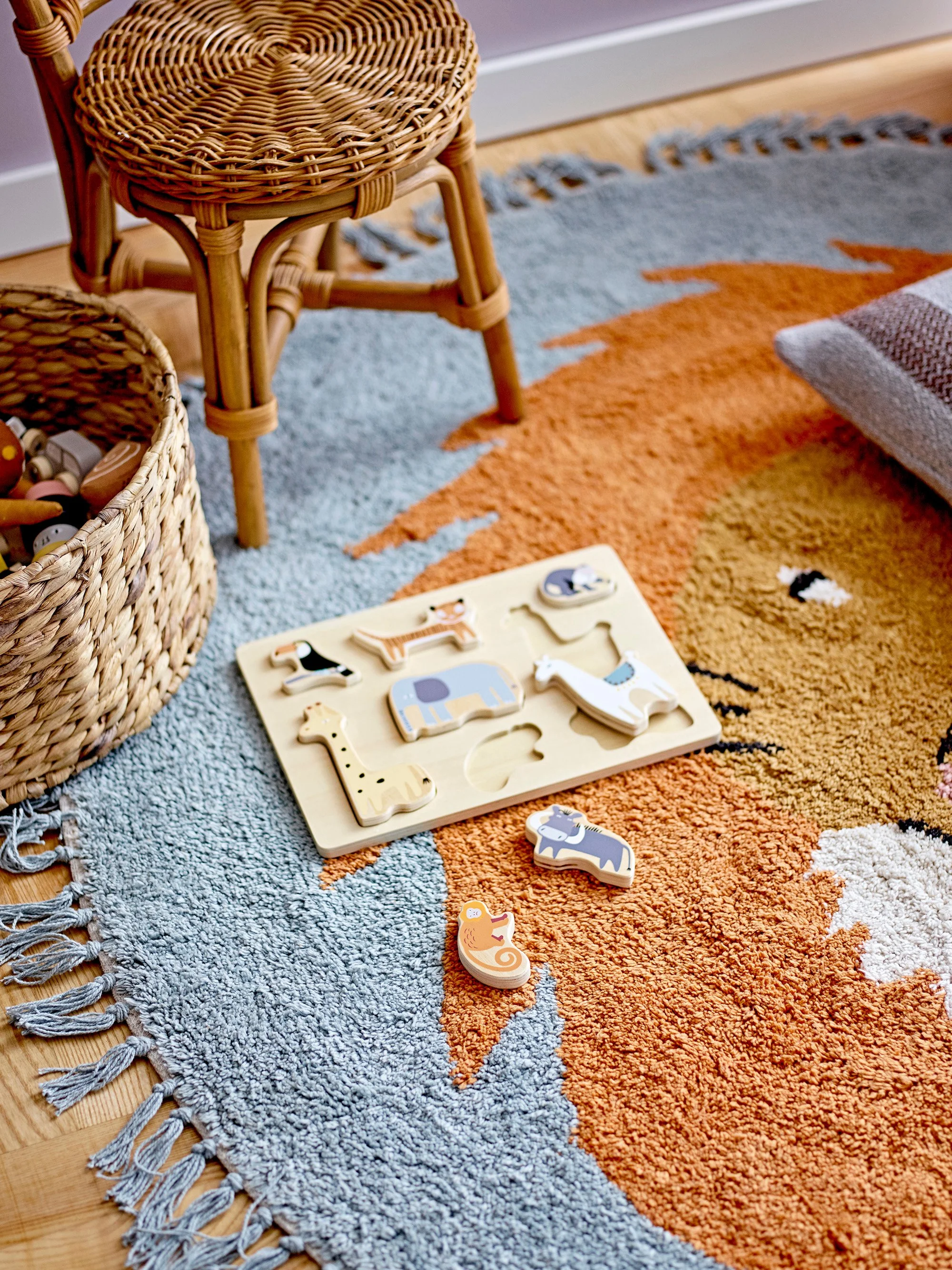 Leroy Rug - Blue, Cotton