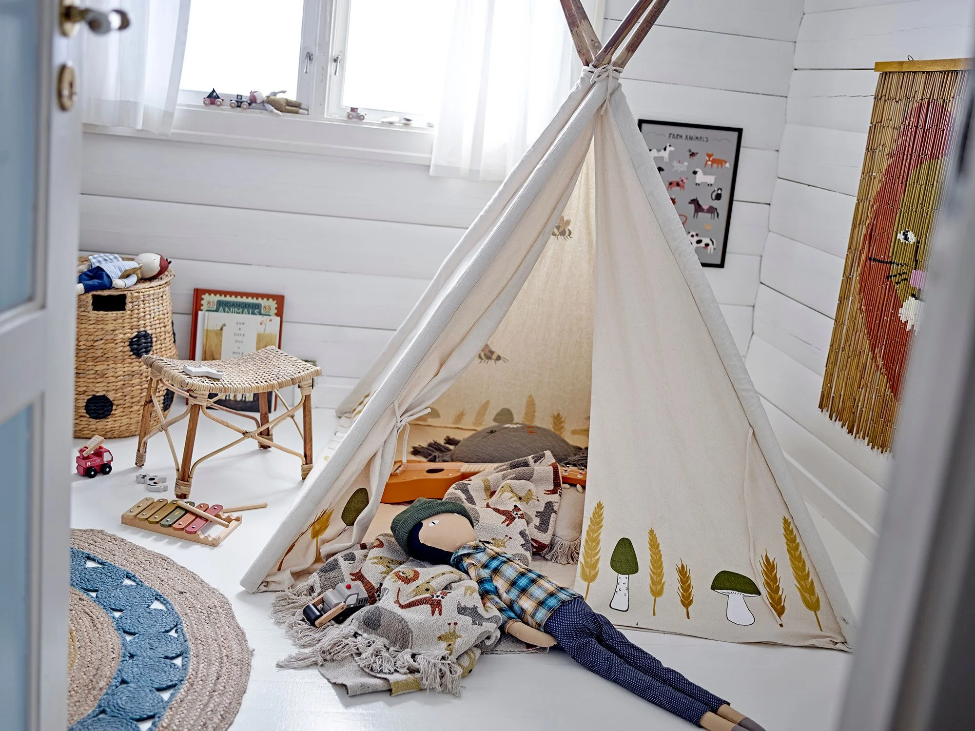 Millo Childrens Tipi - Natural Cotton