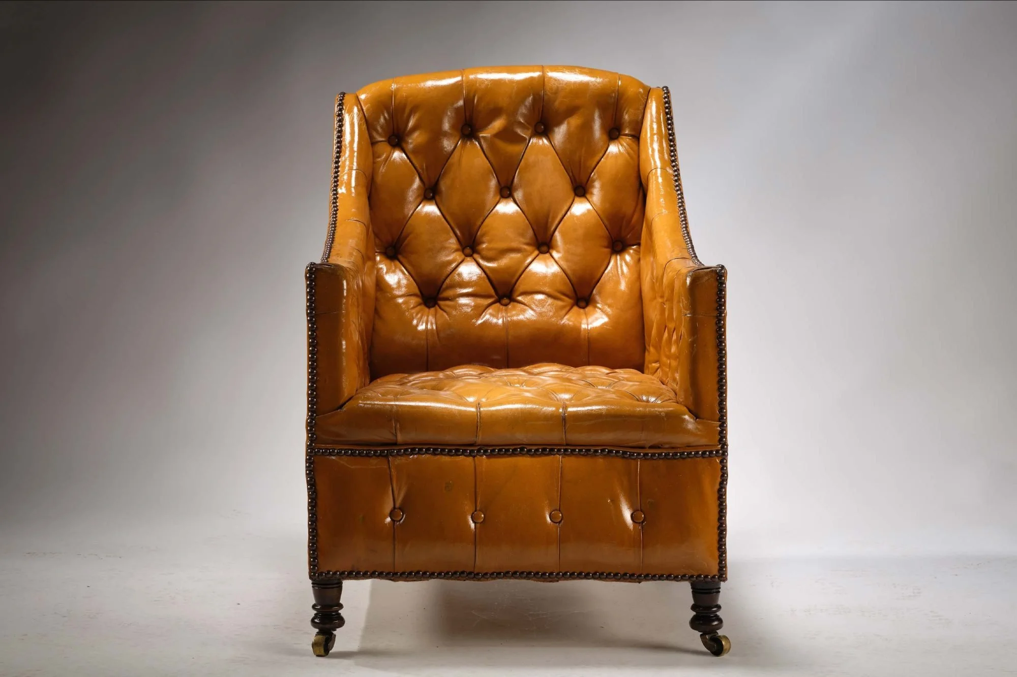 Tan Leather Club Chair
