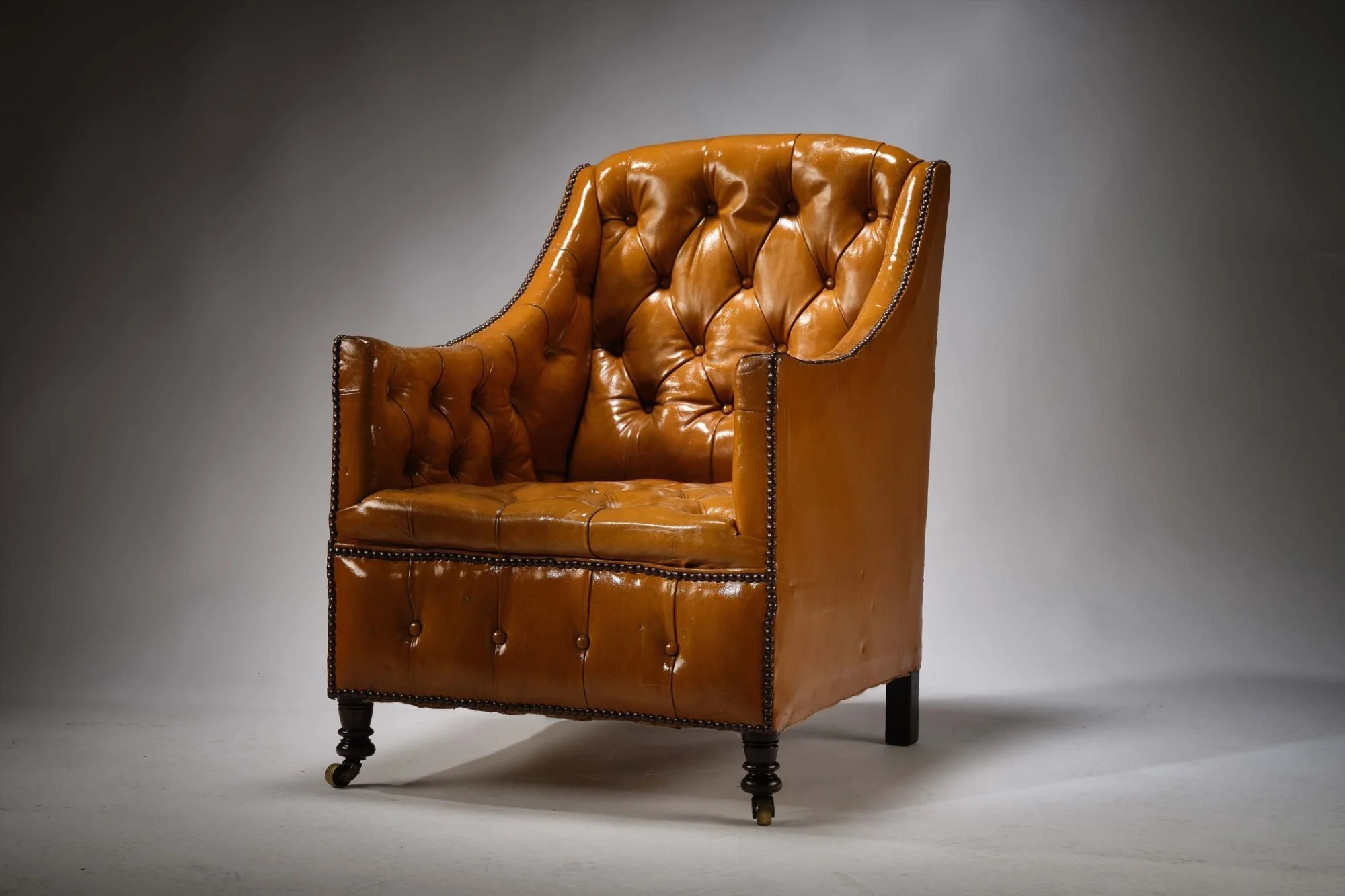 Tan Leather Club Chair