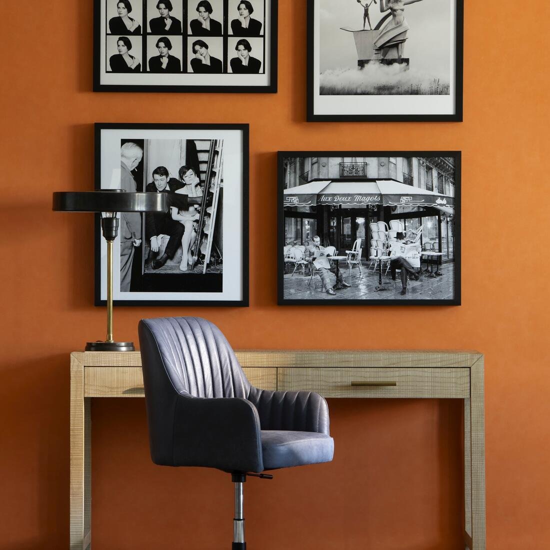 LEATHER SWIVEL DESK CHAIR