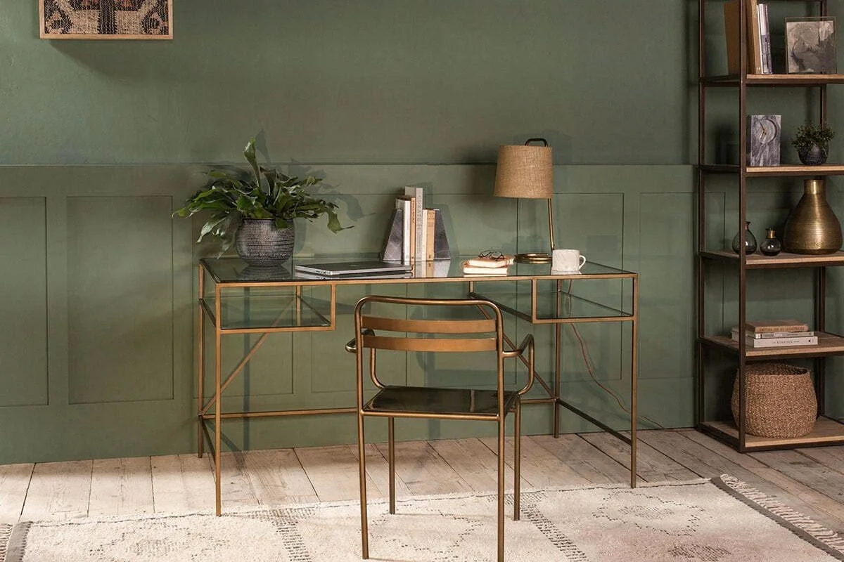 IRON & GLASS DESK