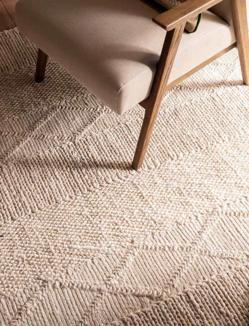 NATURAL BRAIDED JUTE AND COTTON RUG