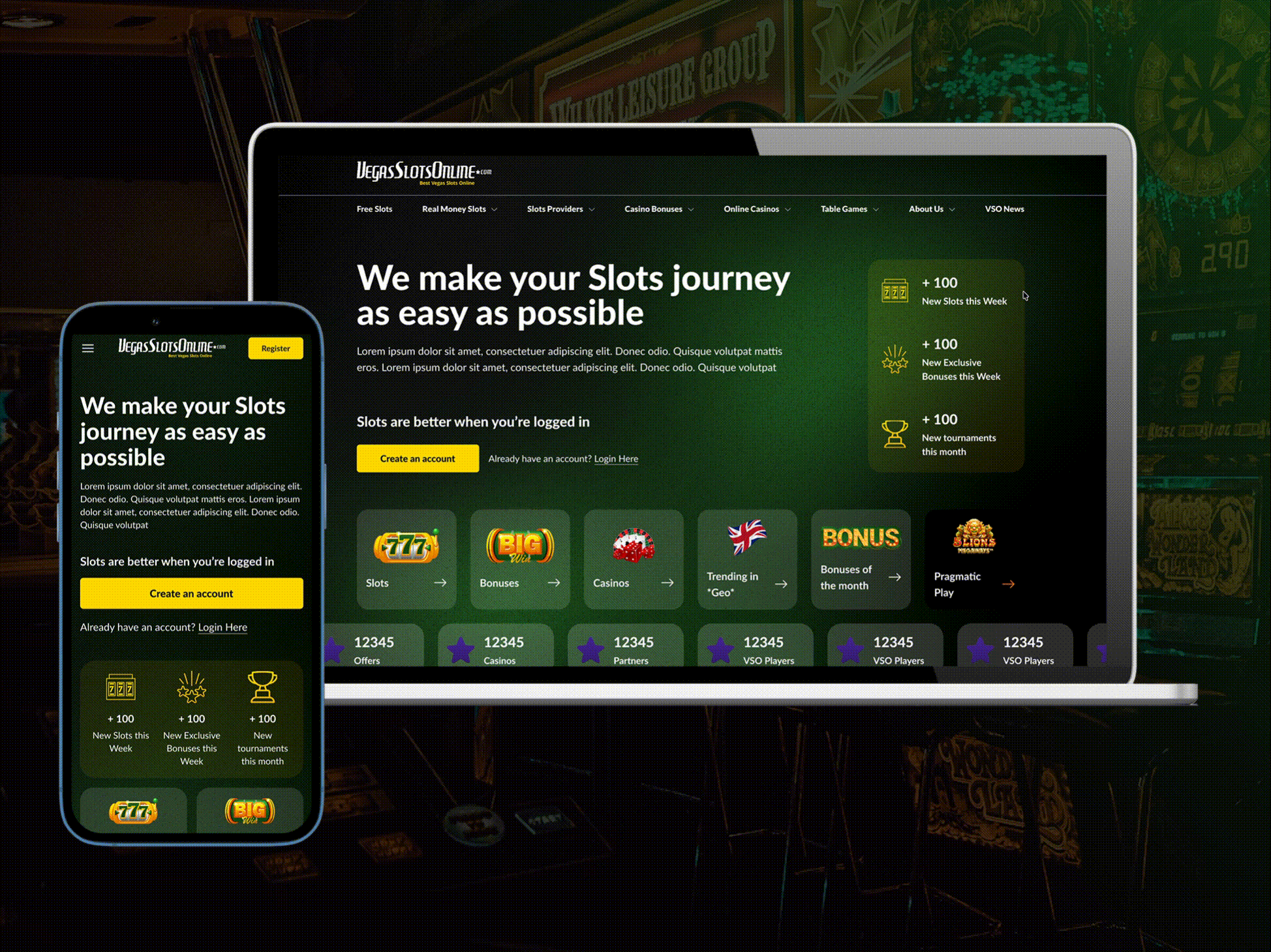 VegasSlotsOnline - iGaming (UX/UI)